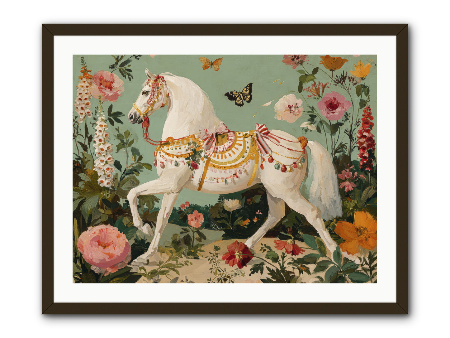 Glimmers in the Quiet Grove -- Framed Print - Black 32x24