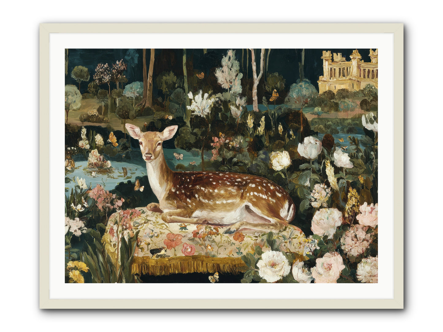Glint Nest -- Framed Print - White 40x30