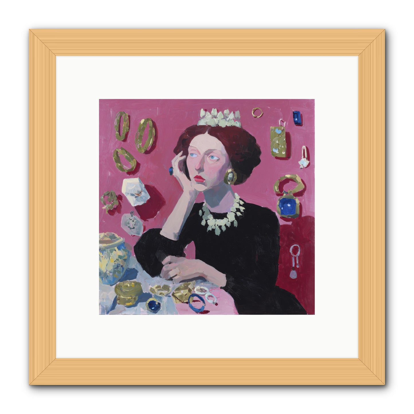 Glittering Solitude -- Framed Print - Natural 10x10