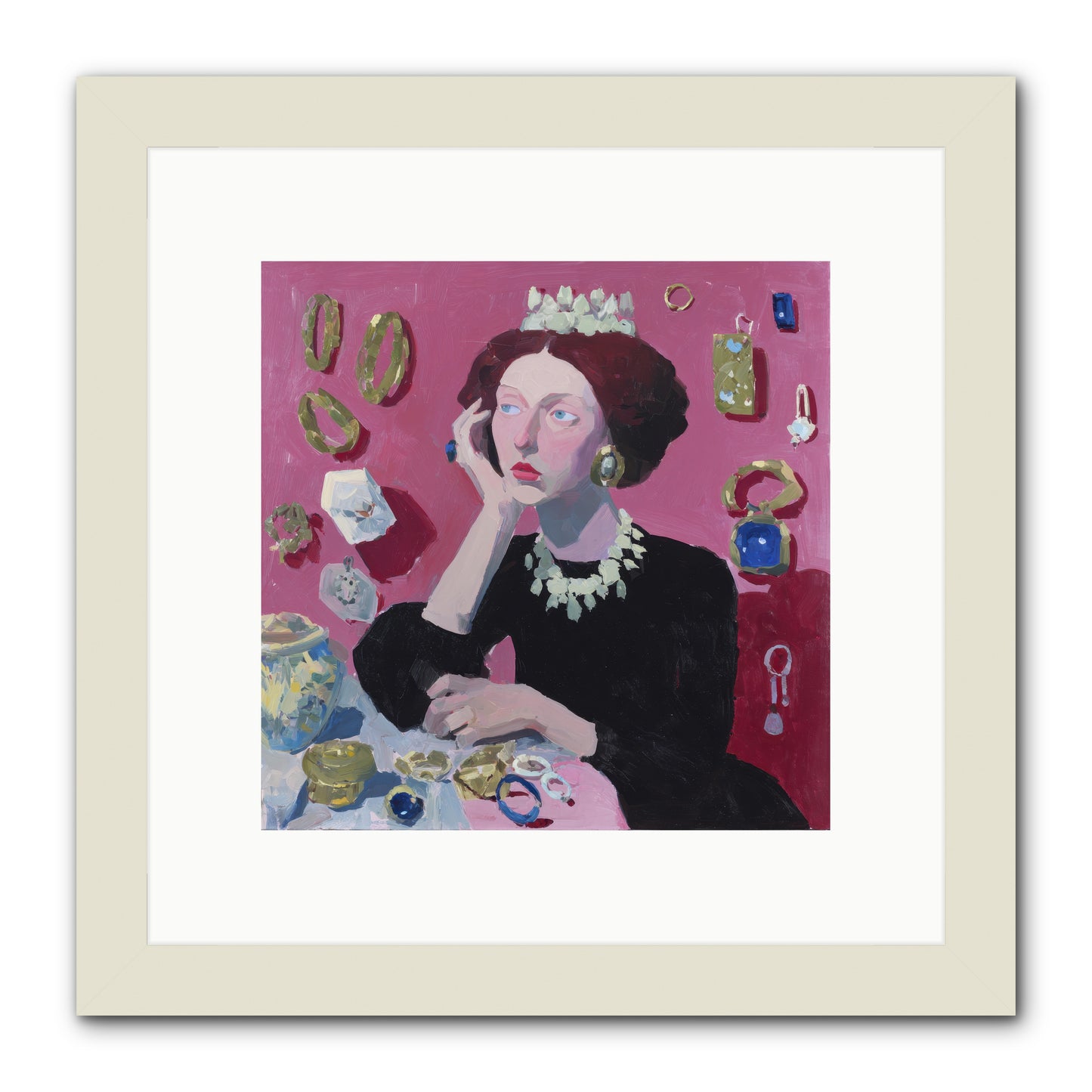 Glittering Solitude -- Framed Print - White 10x10