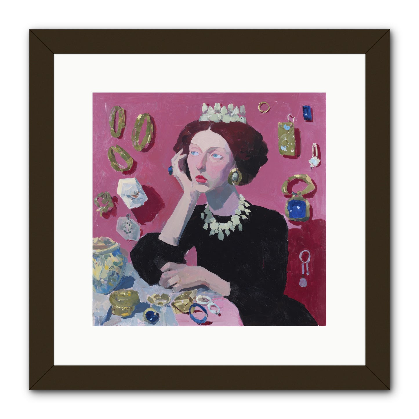 Glittering Solitude -- Framed Print - Black 12x12