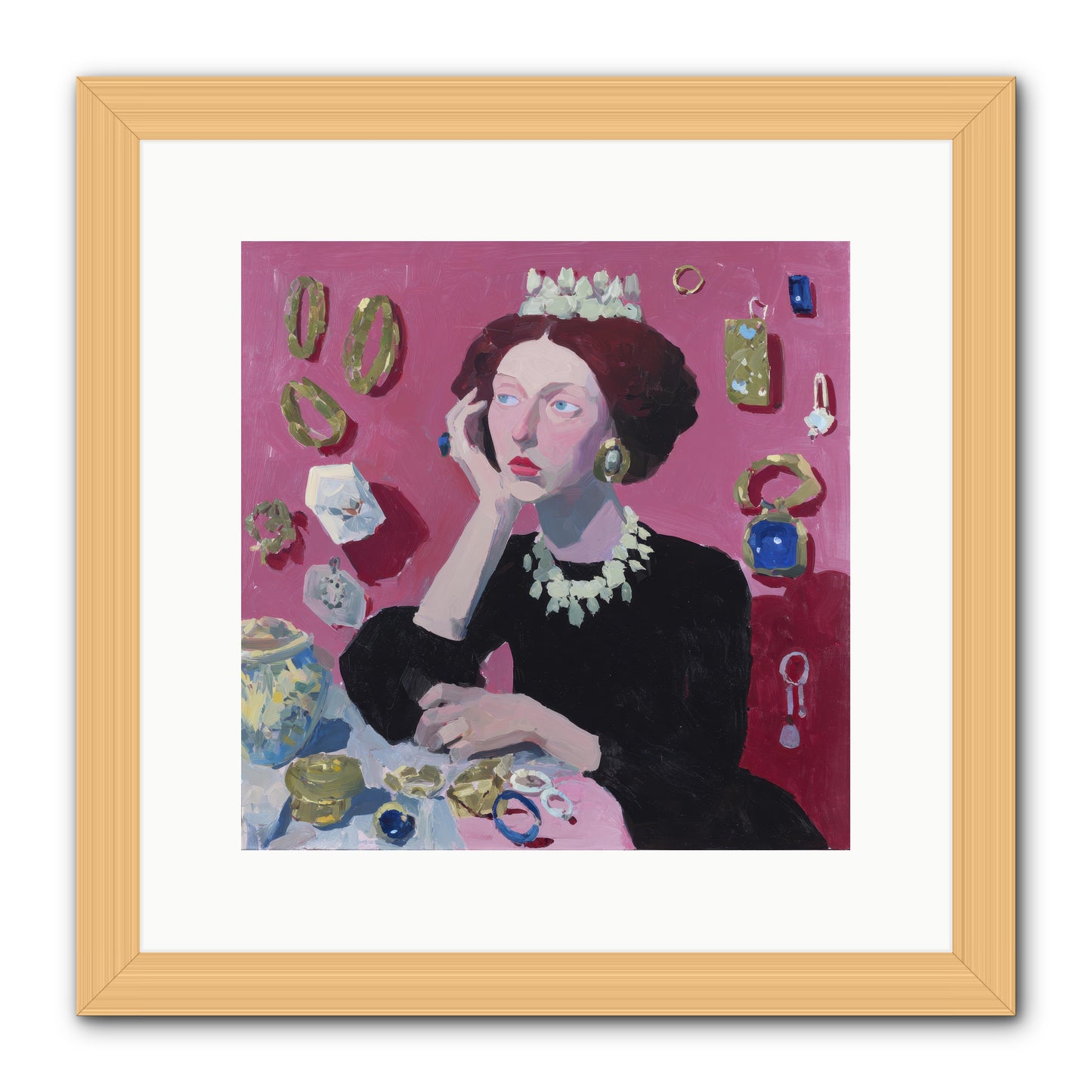 Glittering Solitude -- Framed Print - Natural 12x12
