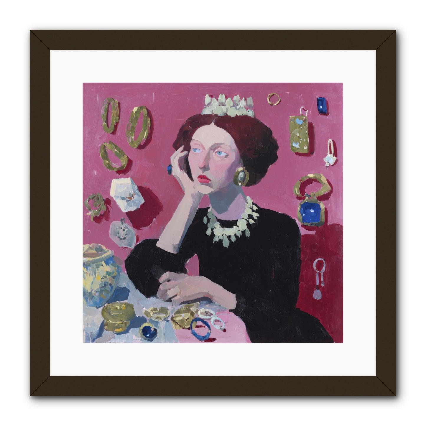 Glittering Solitude -- Framed Print - Black 16x16
