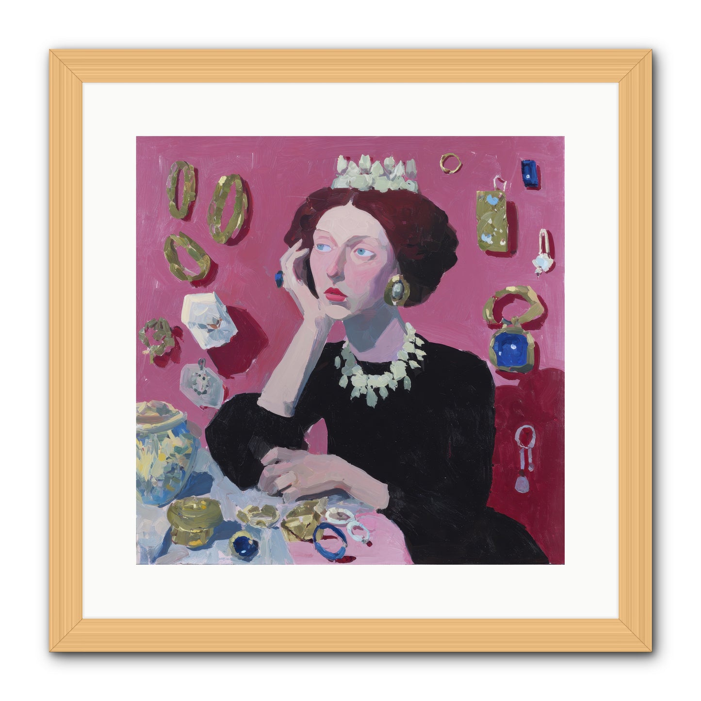Glittering Solitude -- Framed Print - Natural 16x16