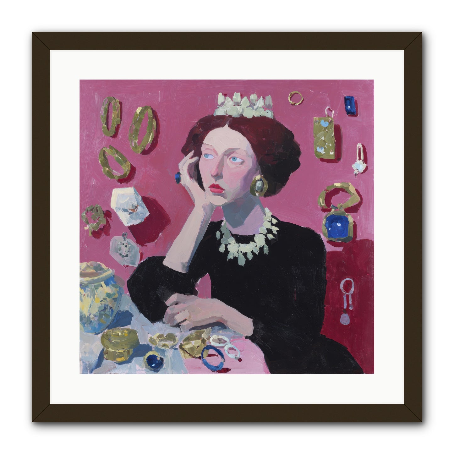 Glittering Solitude -- Framed Print - Black 20x20