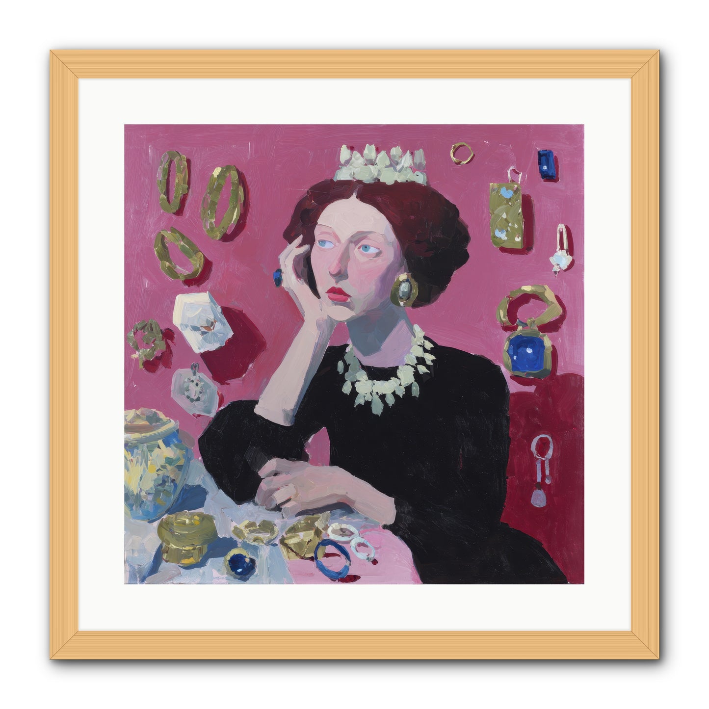 Glittering Solitude -- Framed Print - Natural 20x20
