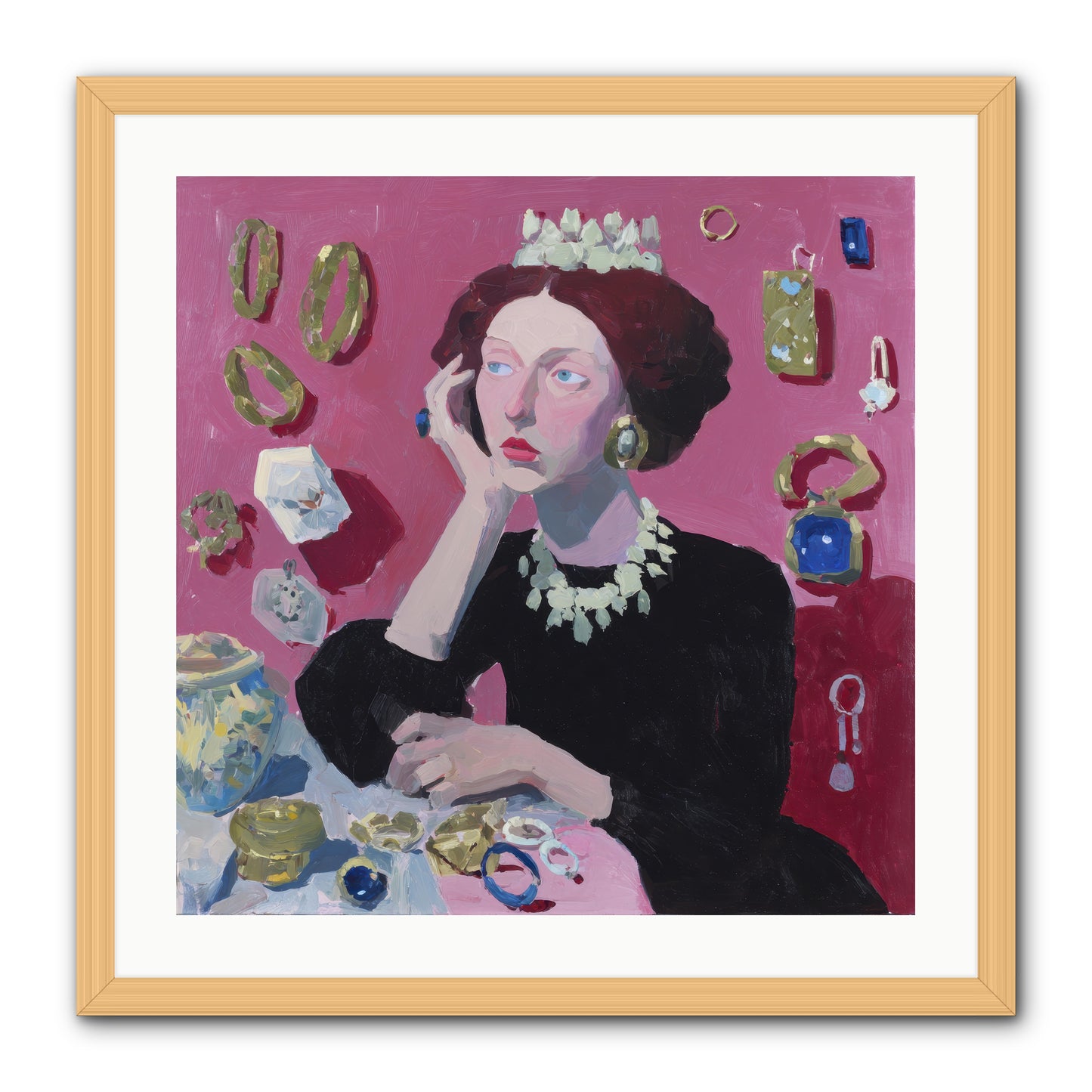 Glittering Solitude -- Framed Print - Natural 24x24