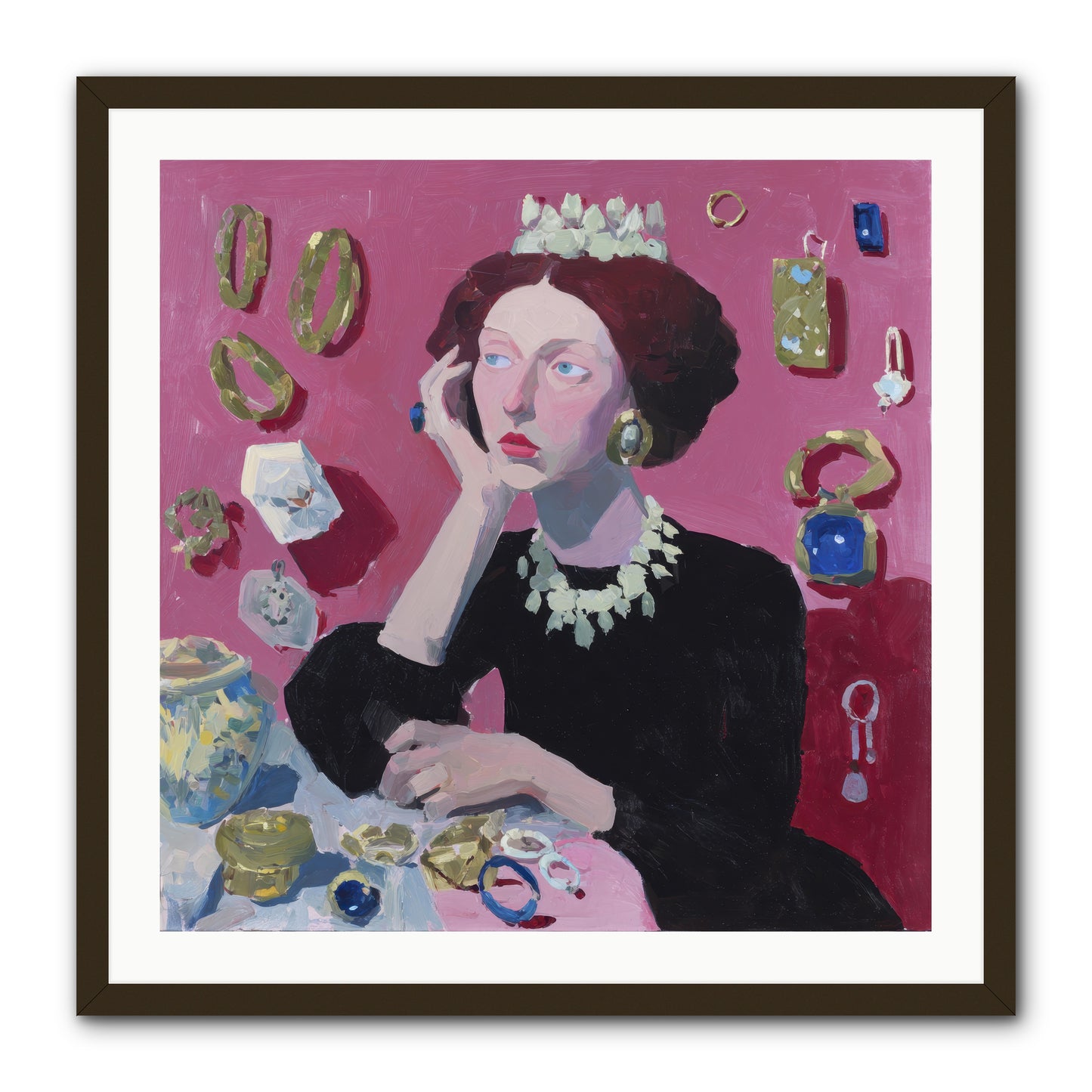Glittering Solitude -- Framed Print - Black 30x30