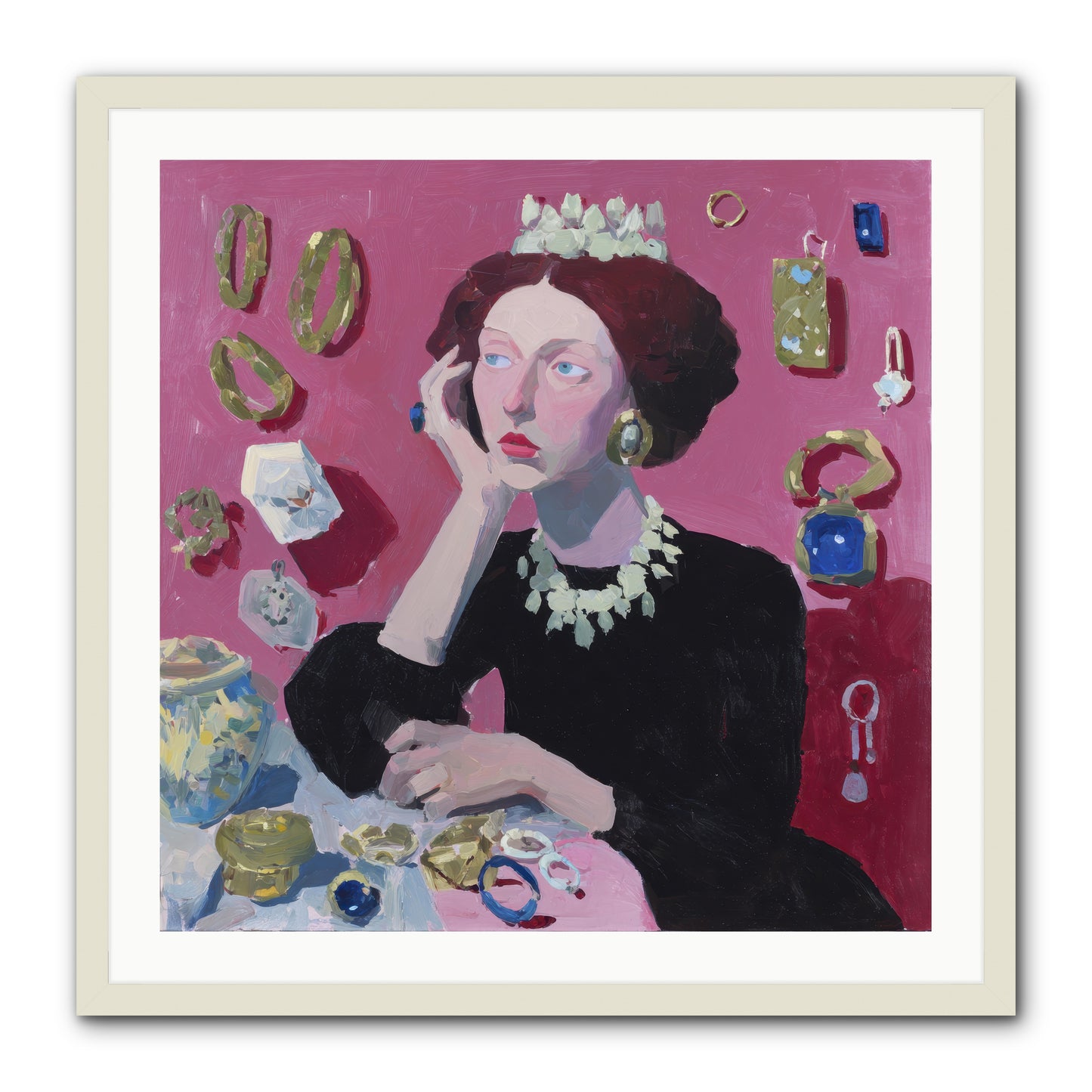 Glittering Solitude -- Framed Print - White 30x30