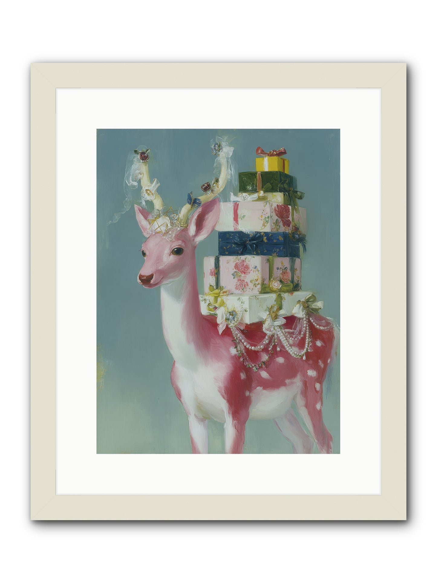 Glittering Wishes -- Framed Print - White 12x16