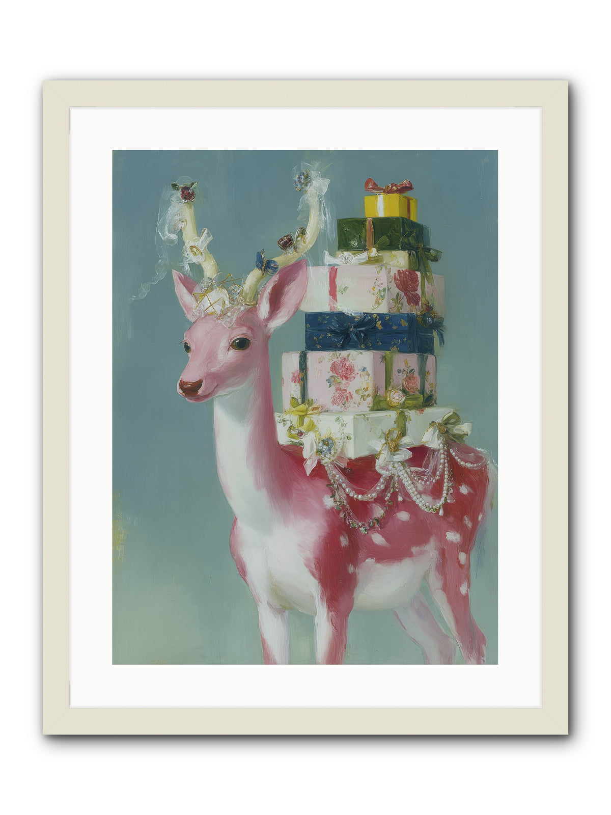 Glittering Wishes -- Framed Print - White 18x24