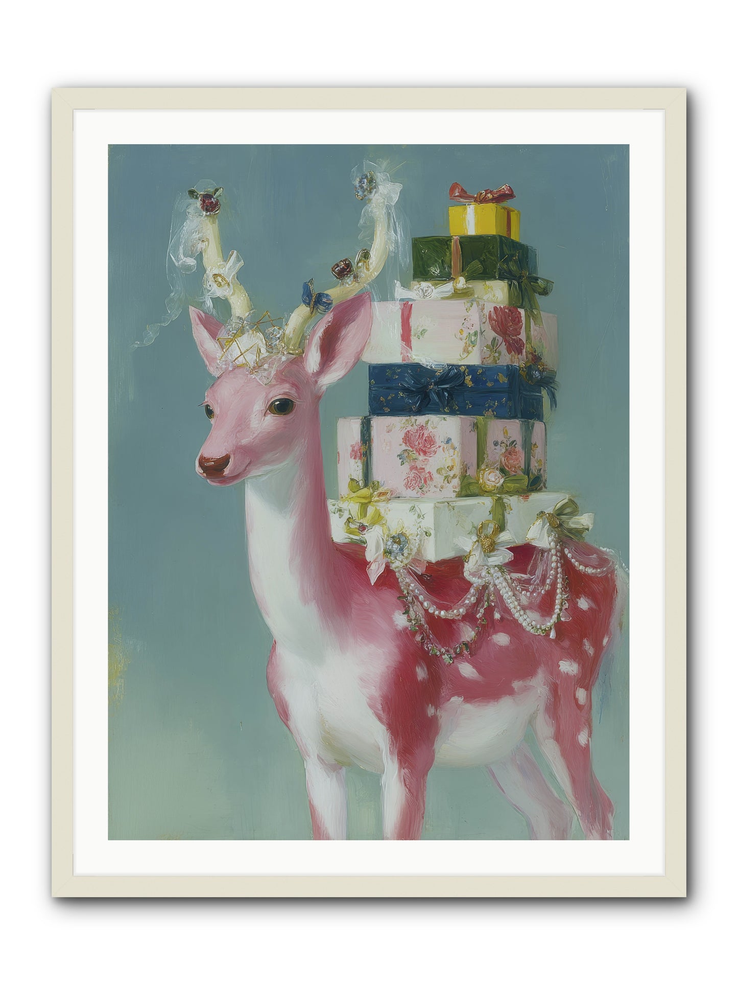 Glittering Wishes -- Framed Print - White 30x40