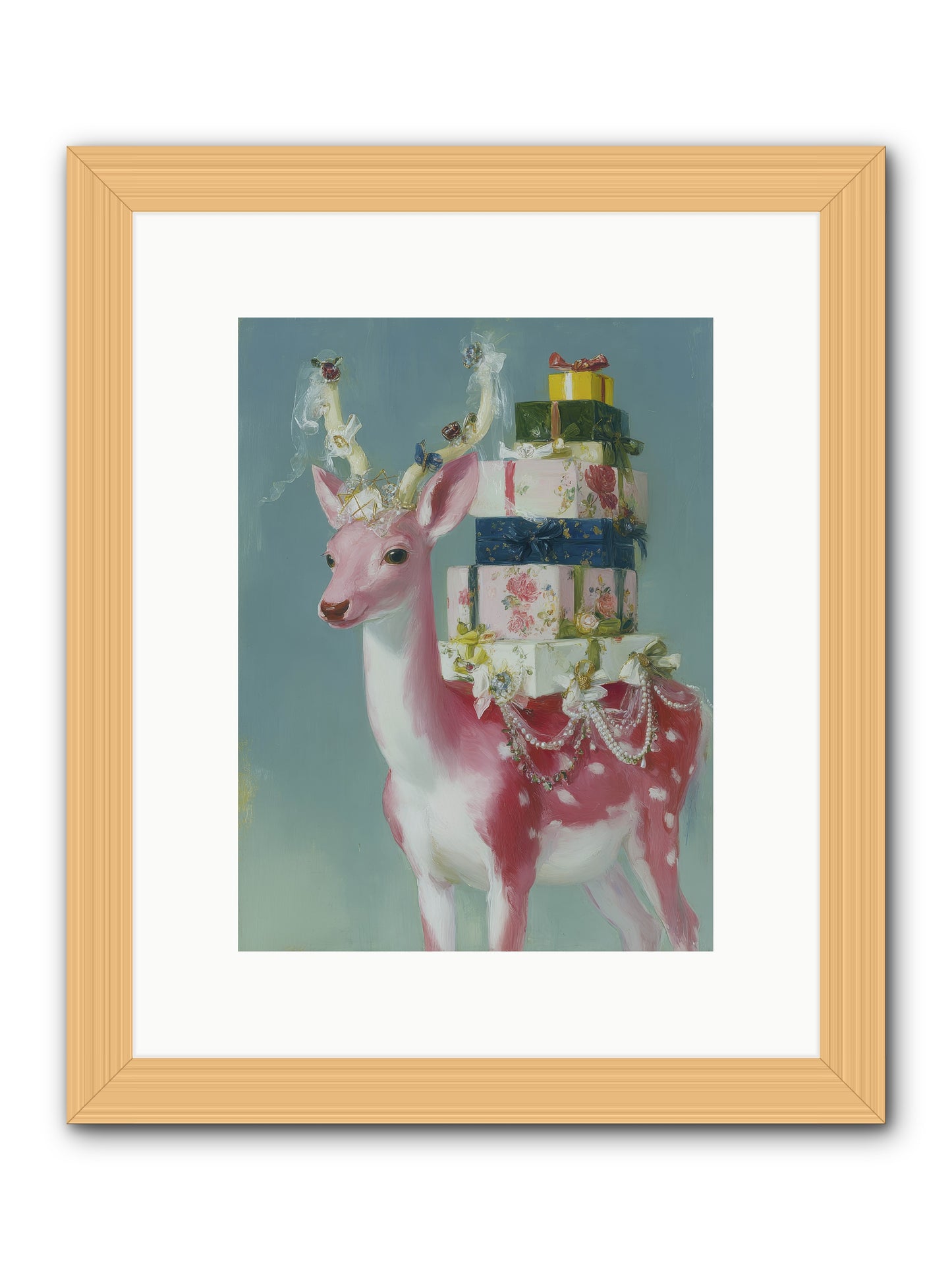 Glittering Wishes -- Framed Print - Natural 9x12
