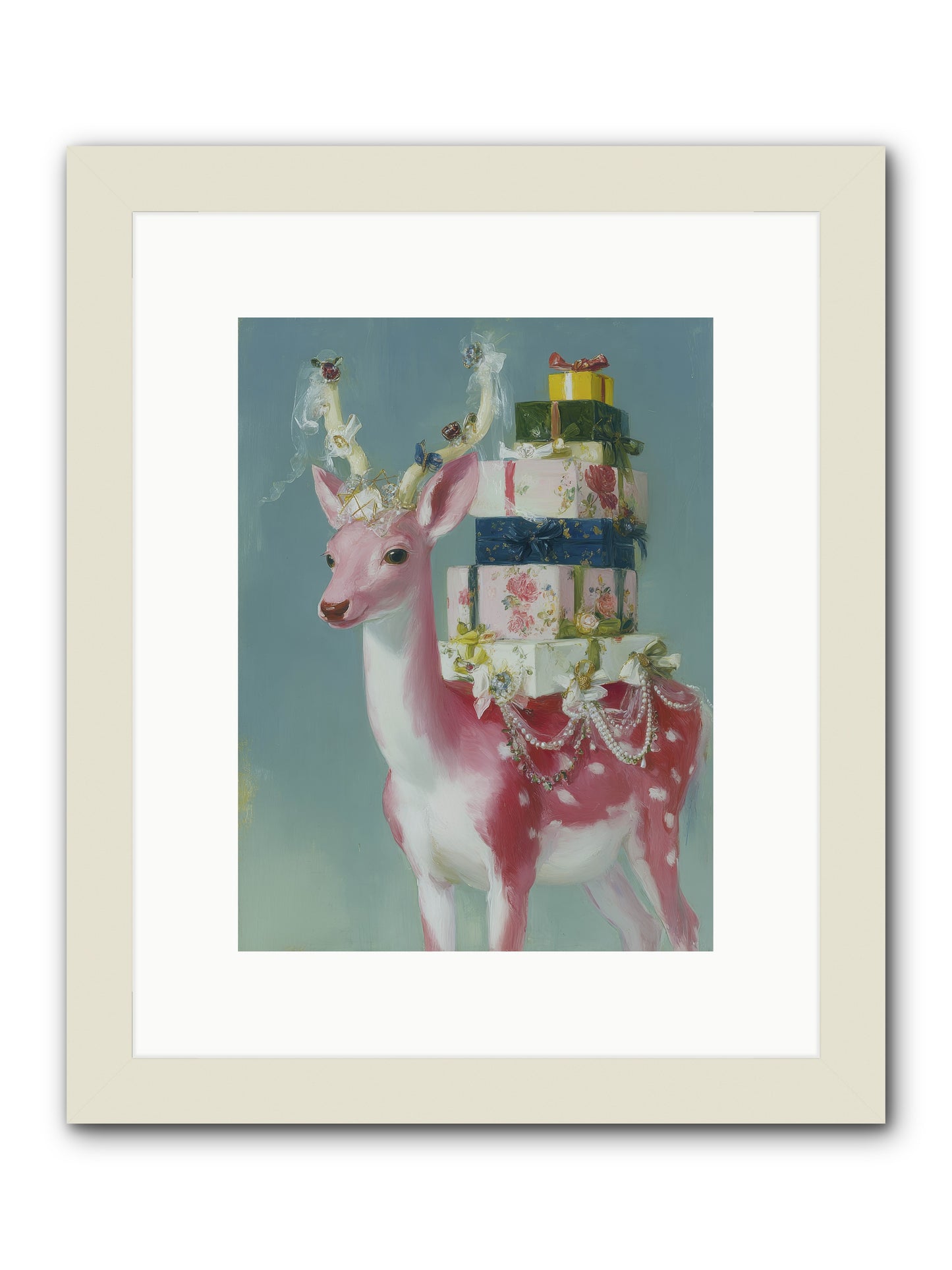 Glittering Wishes -- Framed Print - White 9x12