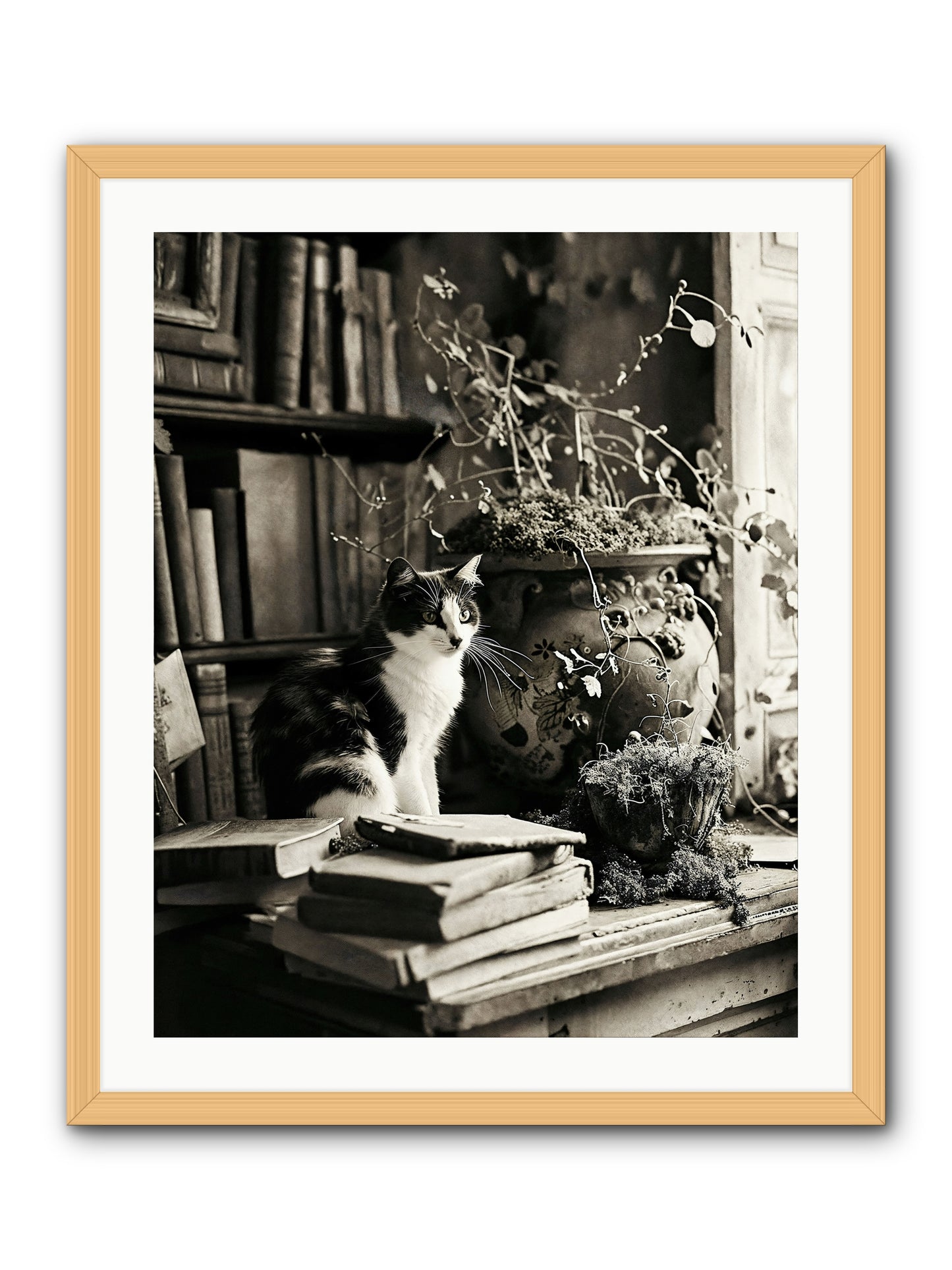 God Save The Queen -- Framed Print - Natural 24x30