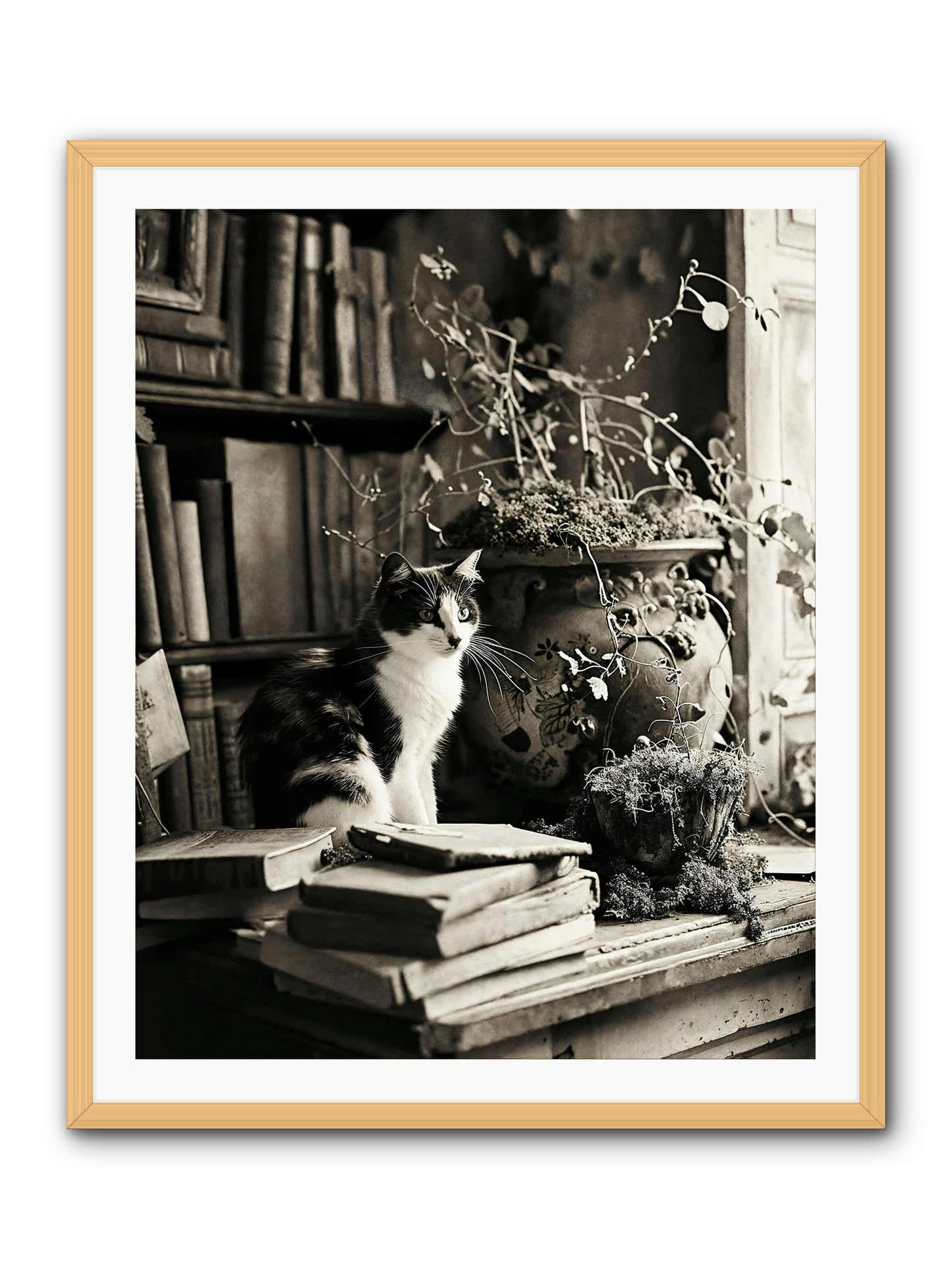 God Save The Queen -- Framed Print - Natural 32x40