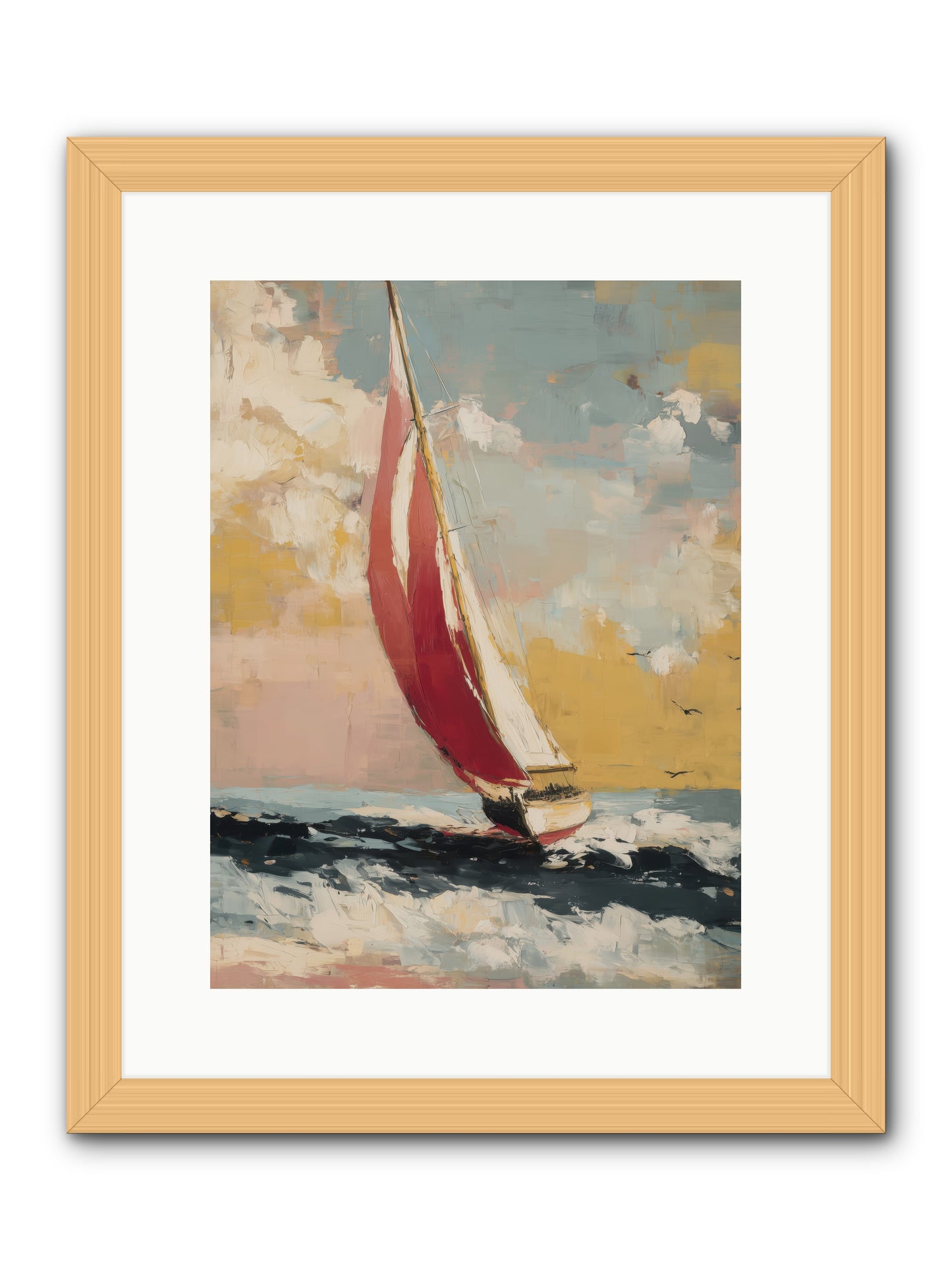 Golden Abundance -- Framed Print - Natural 12x16