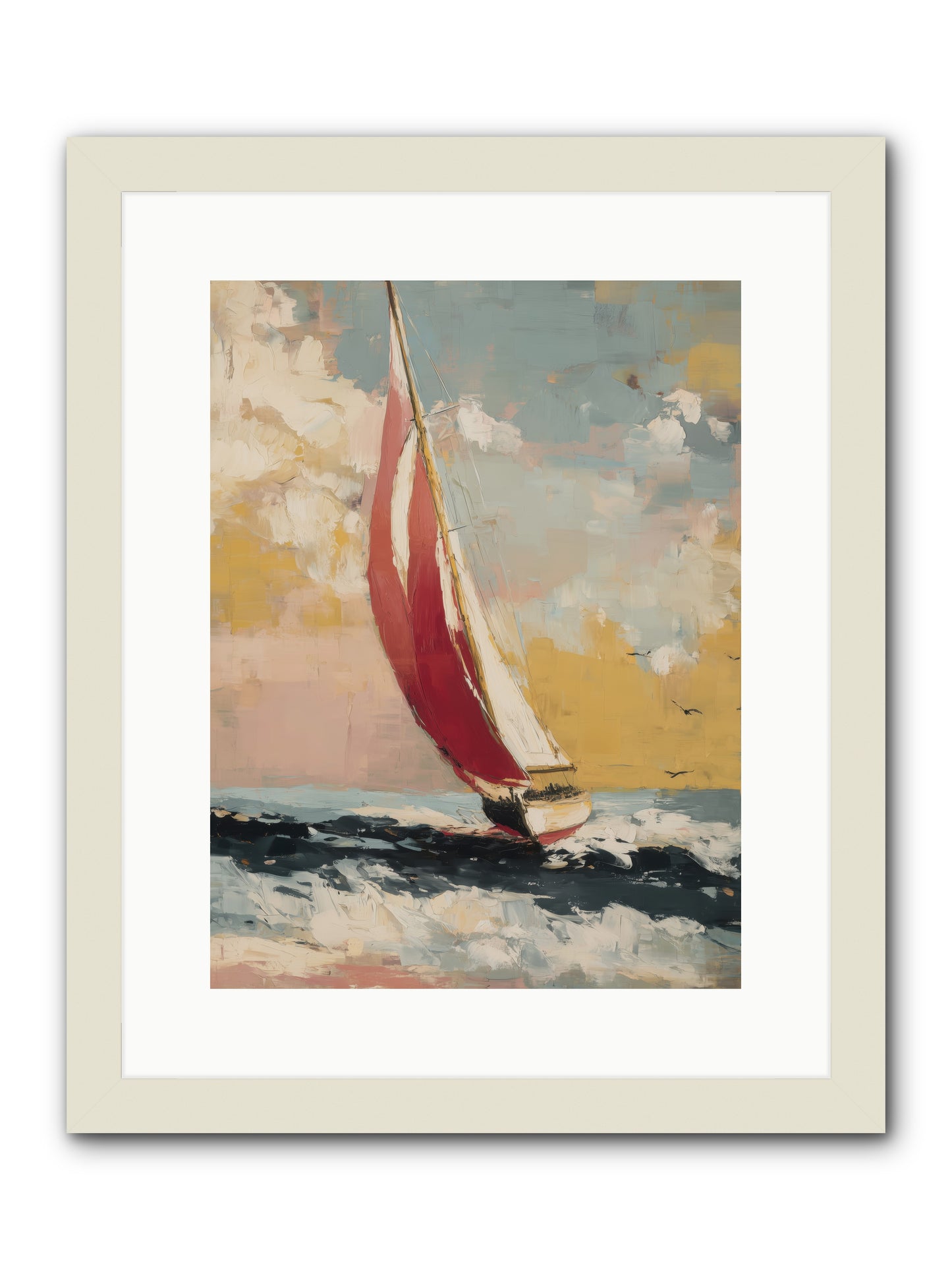 Golden Abundance -- Framed Print - White 12x16