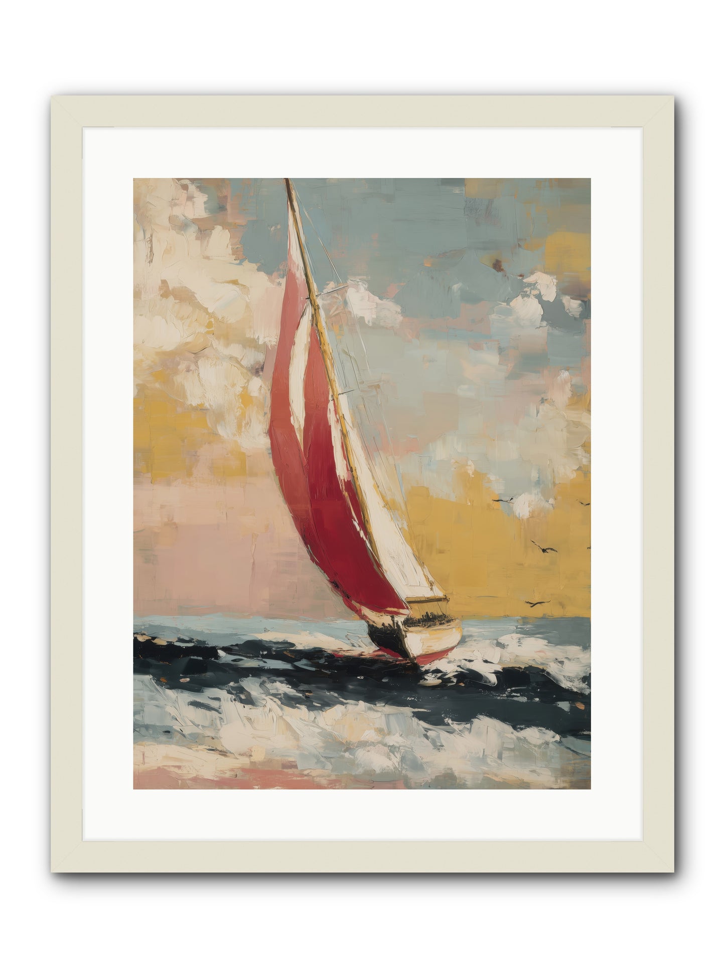 Golden Abundance -- Framed Print - White 18x24