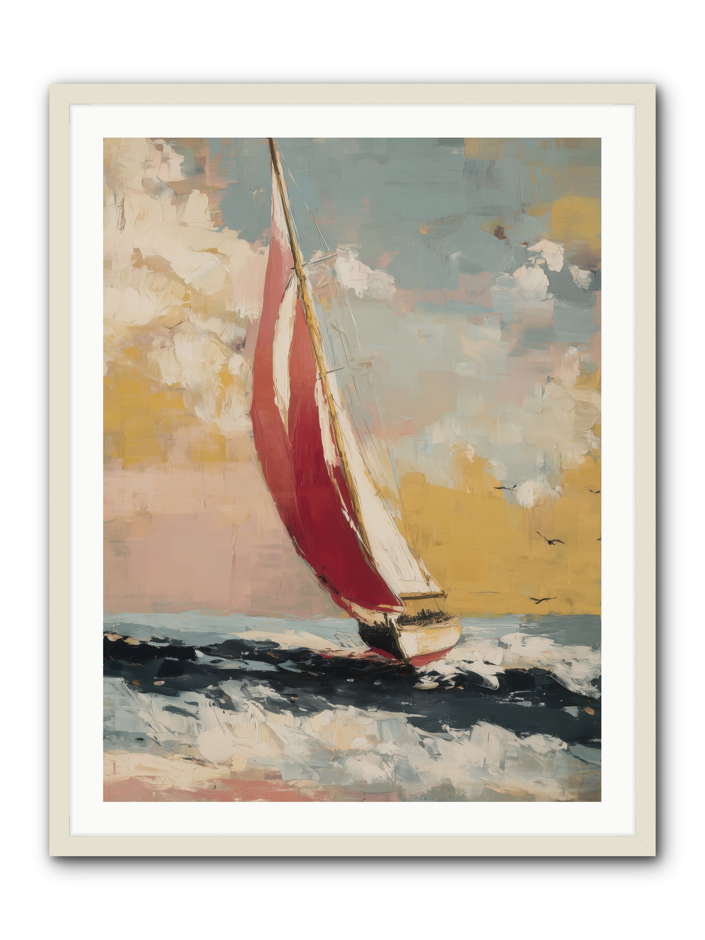 Golden Abundance -- Framed Print - White 30x40