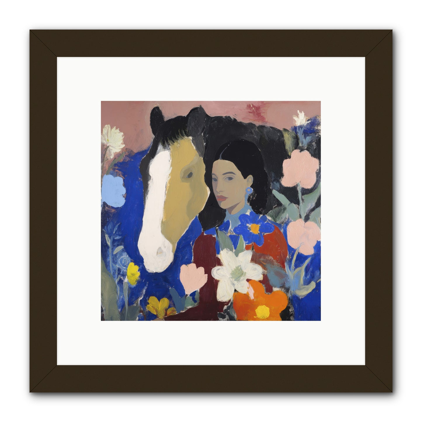 Golden Hour Riders -- Framed Print - Black 10x10