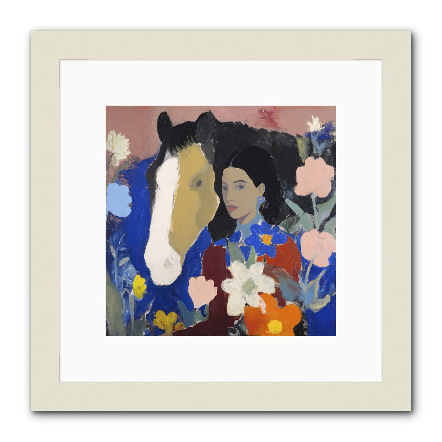 Golden Hour Riders -- Framed Print - White 10x10