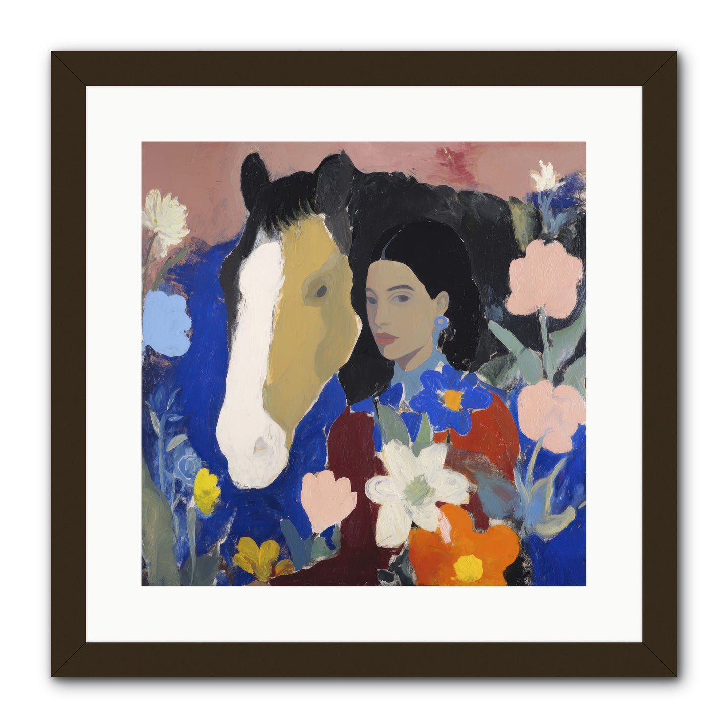 Golden Hour Riders -- Framed Print - Black 16x16