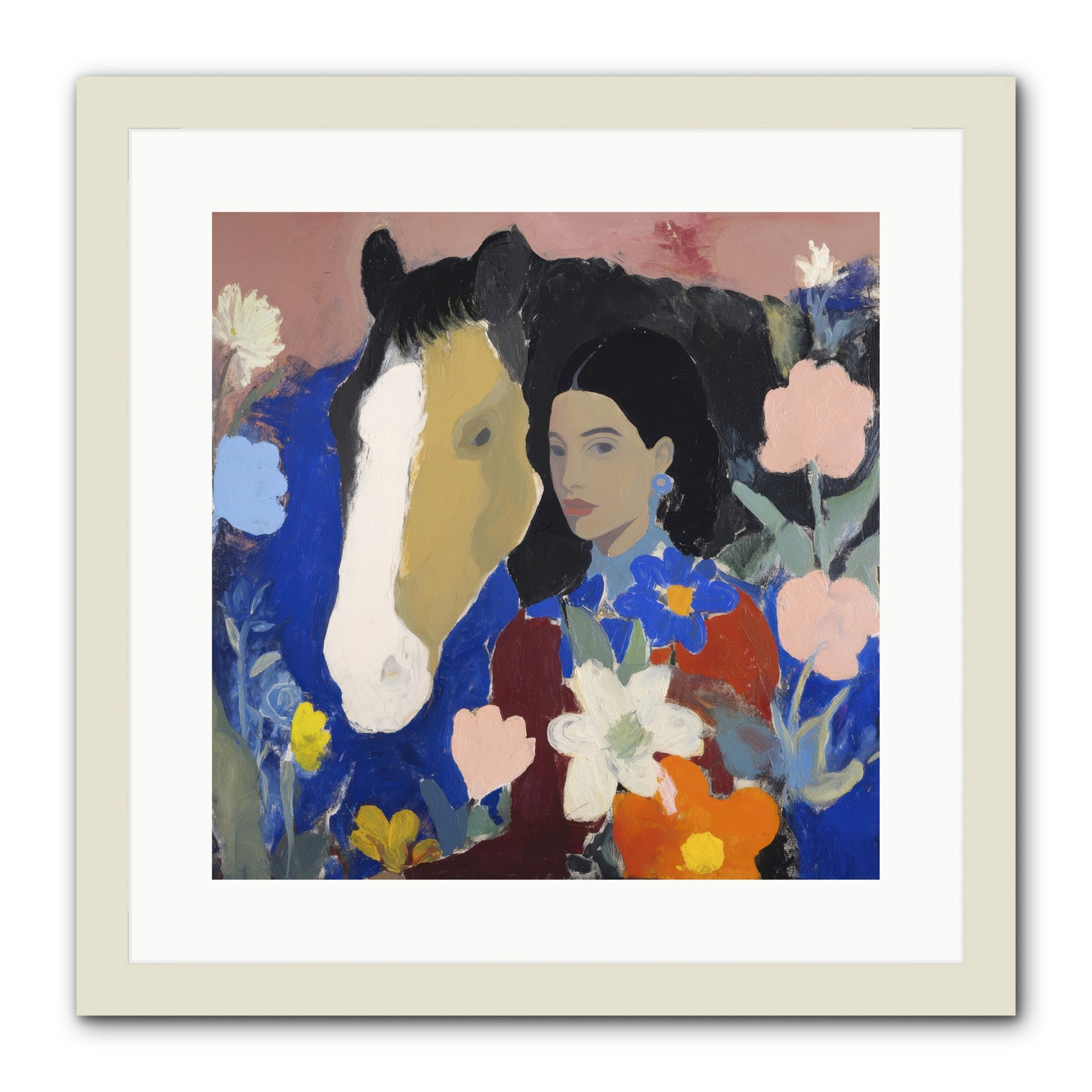 Golden Hour Riders -- Framed Print - White 16x16