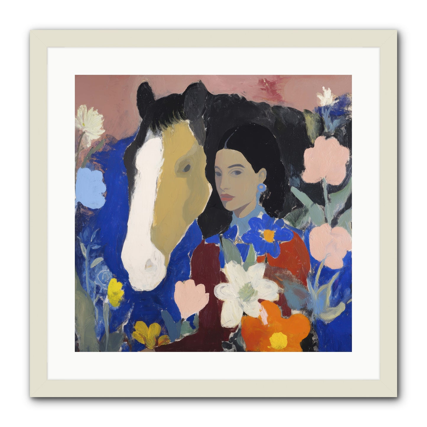 Golden Hour Riders -- Framed Print - White 20x20