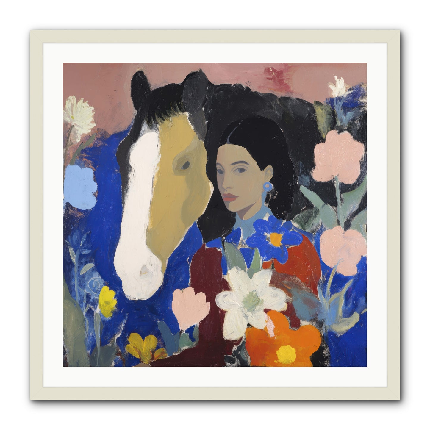 Golden Hour Riders -- Framed Print - White 30x30