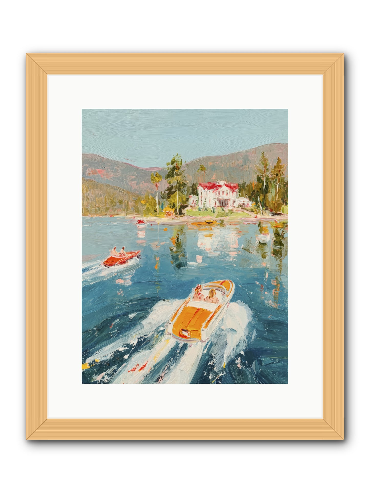 Golden Reflection -- Framed Print - Natural 12x16