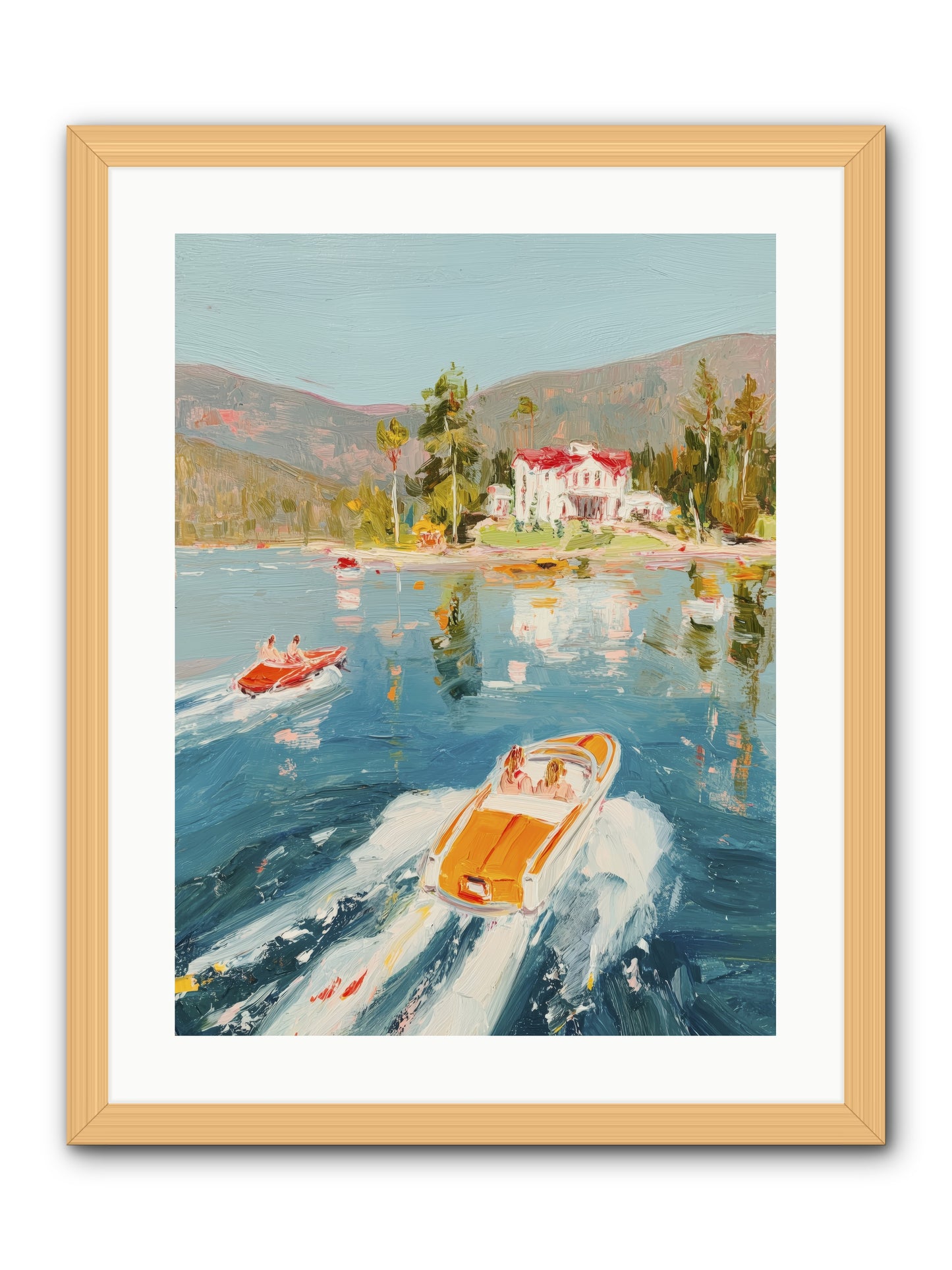 Golden Reflection -- Framed Print - Natural 18x24