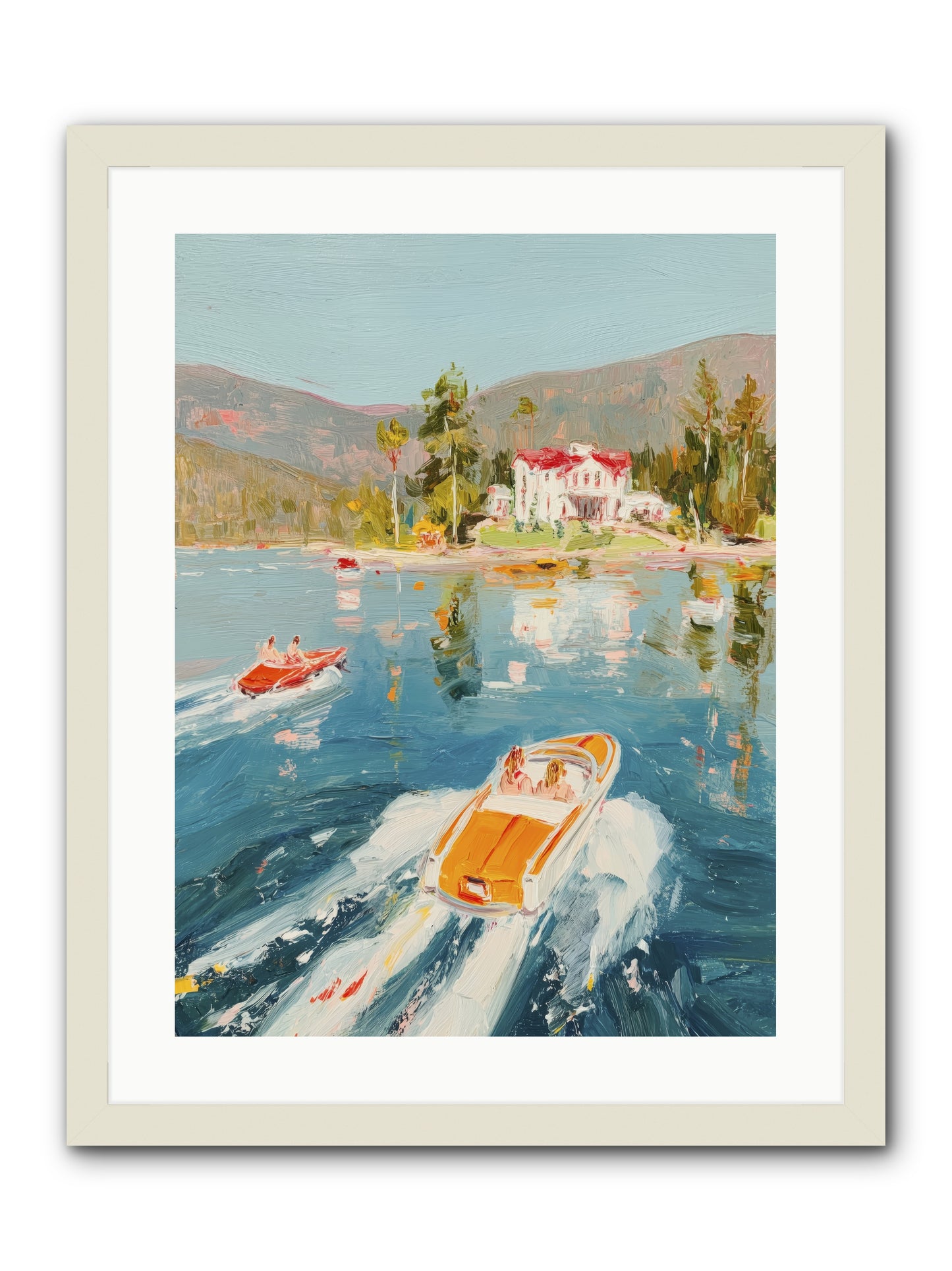 Golden Reflection -- Framed Print - White 18x24