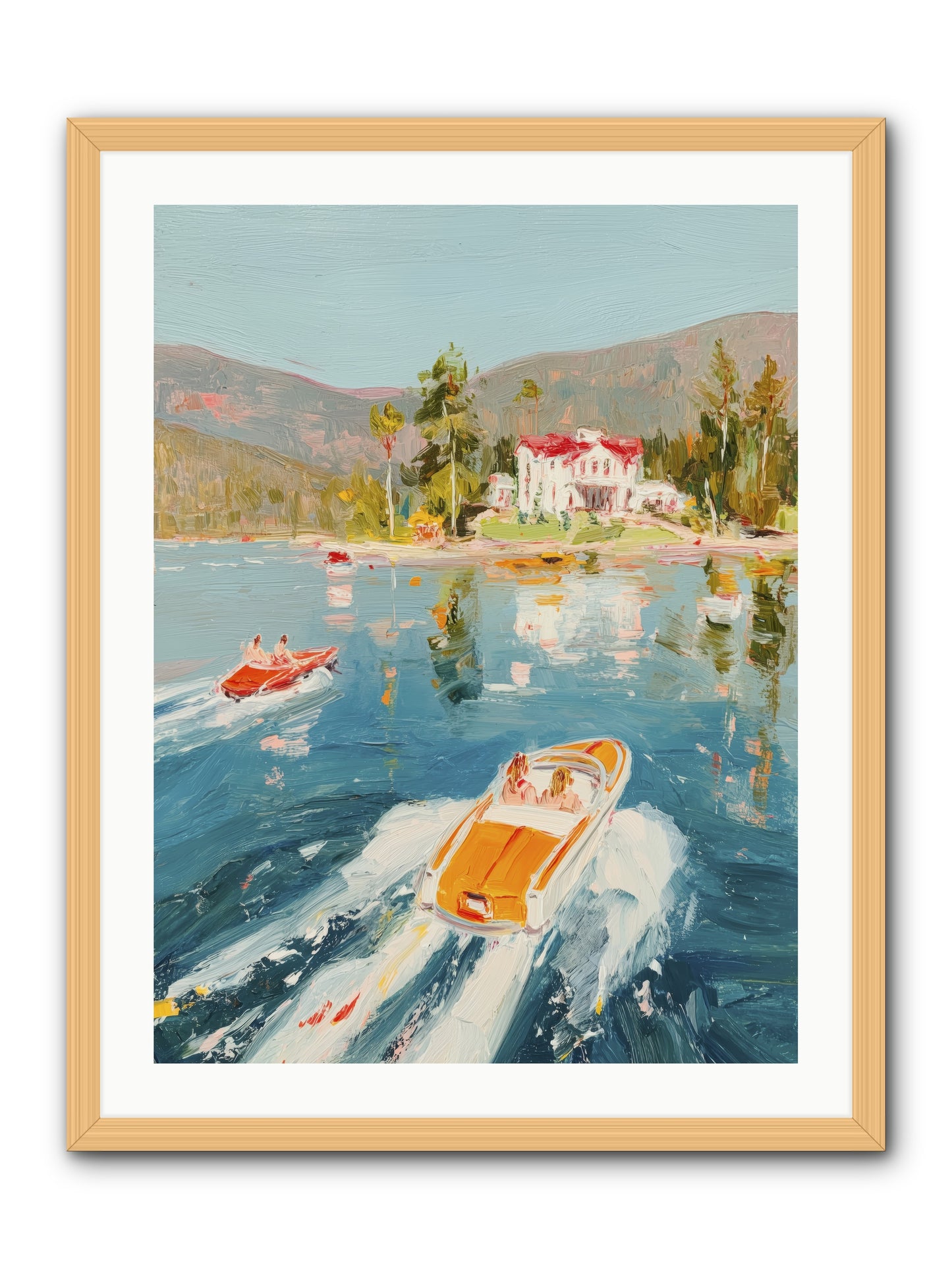 Golden Reflection -- Framed Print - Natural 24x32