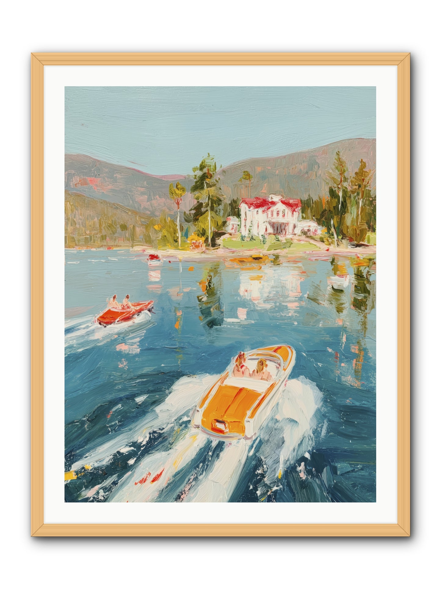 Golden Reflection -- Framed Print - Natural 30x40