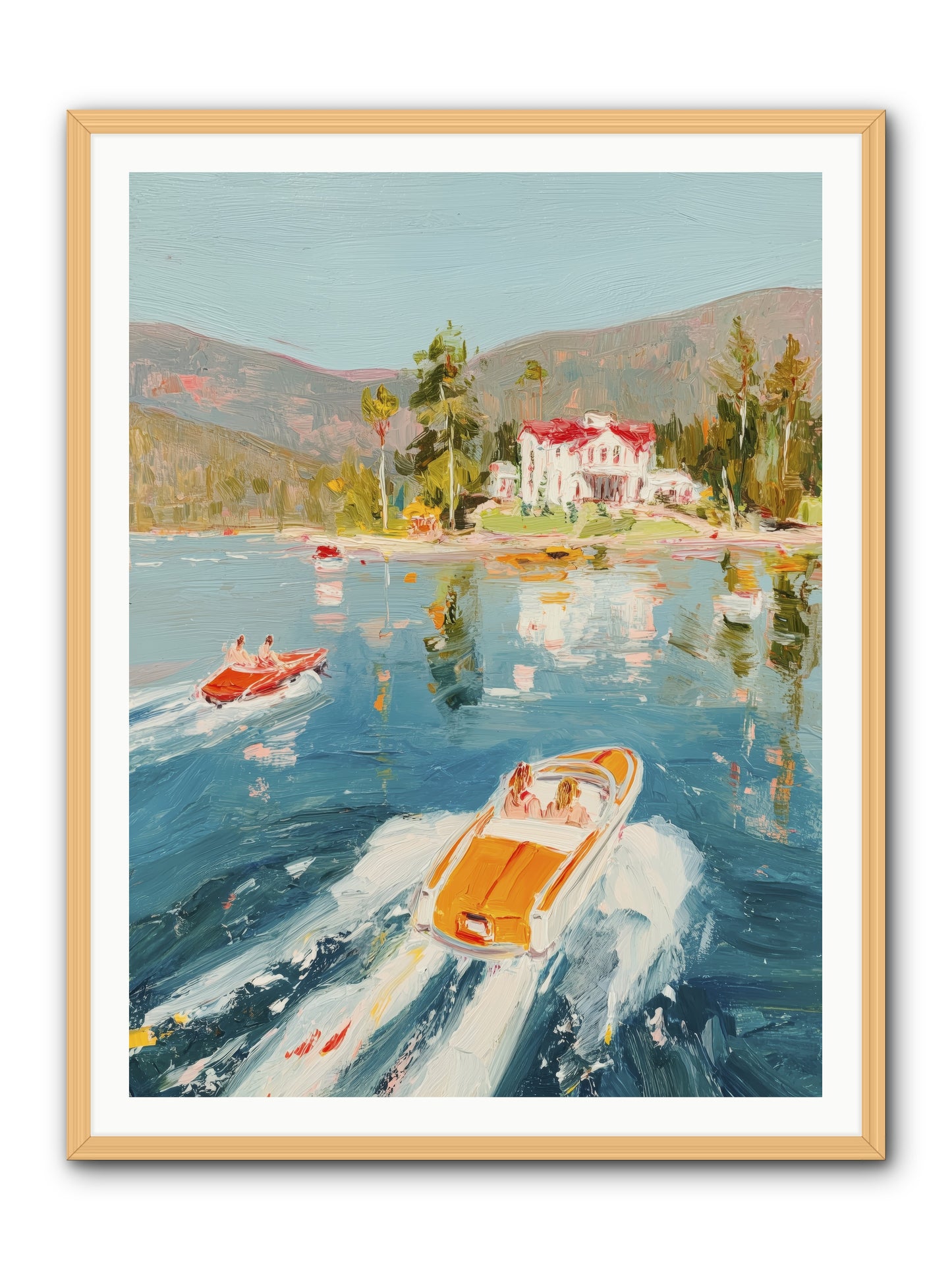 Golden Reflection -- Framed Print - Natural 36x48