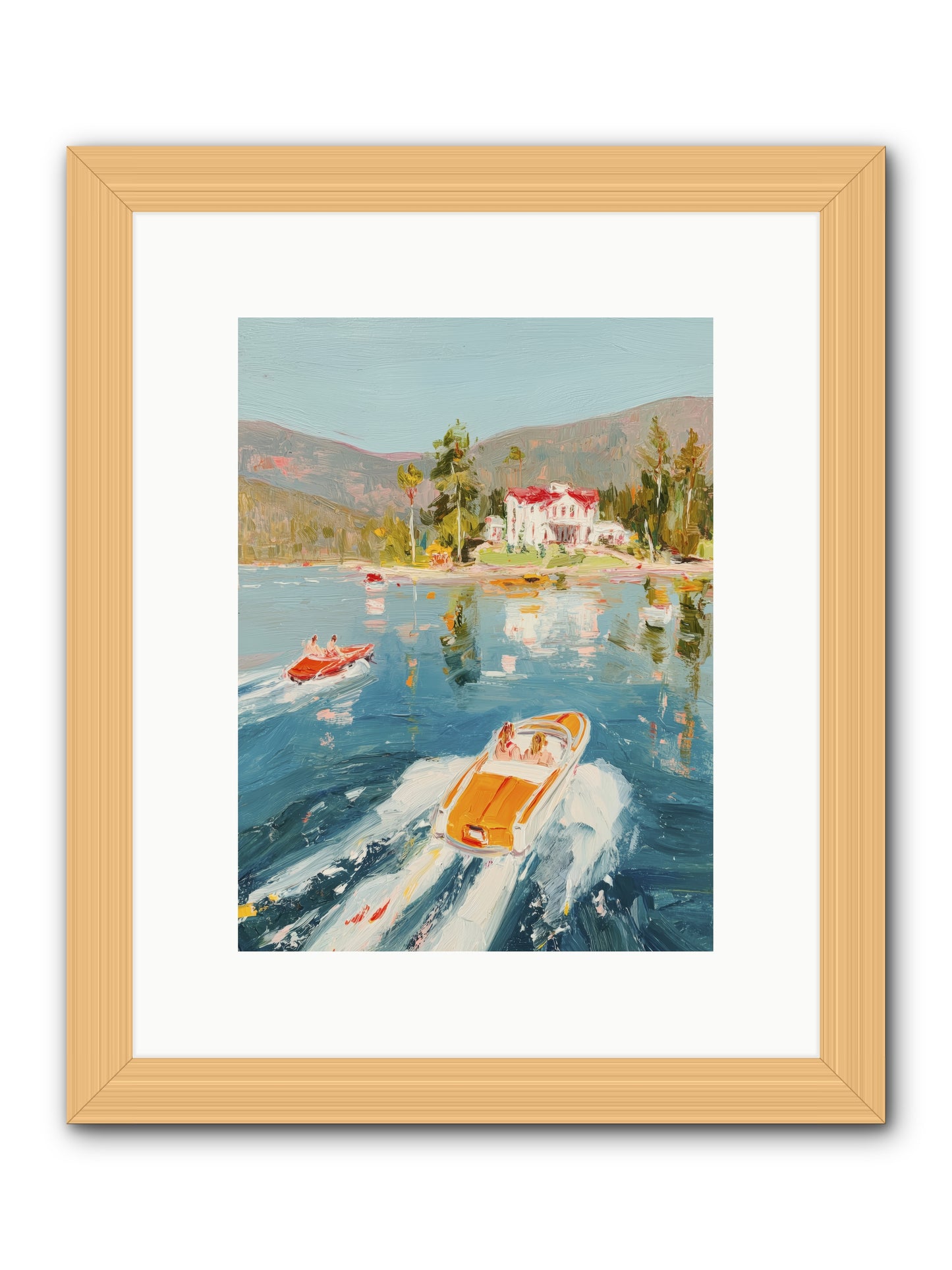Golden Reflection -- Framed Print - Natural 9x12