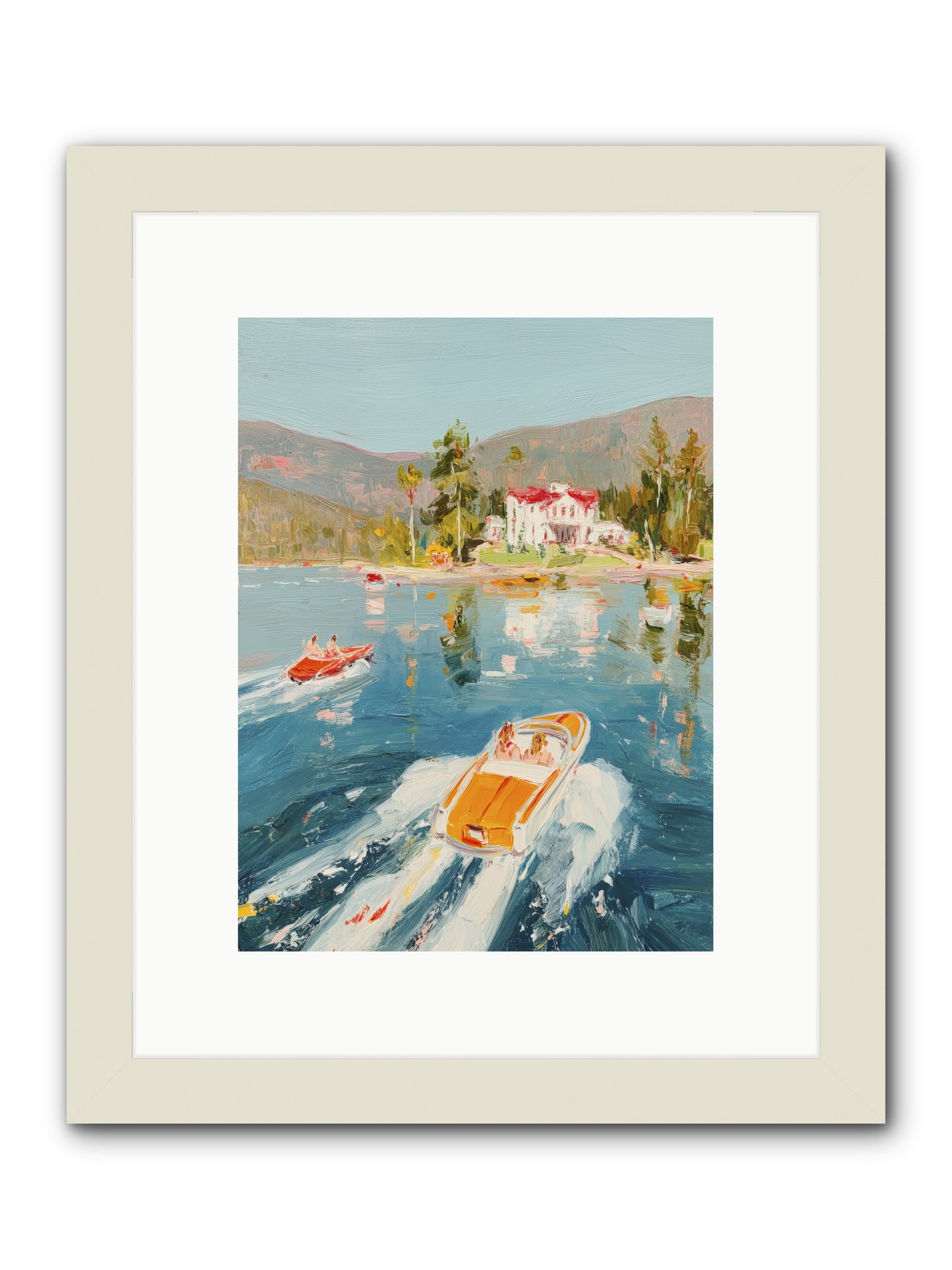 Golden Reflection -- Framed Print - White 9x12