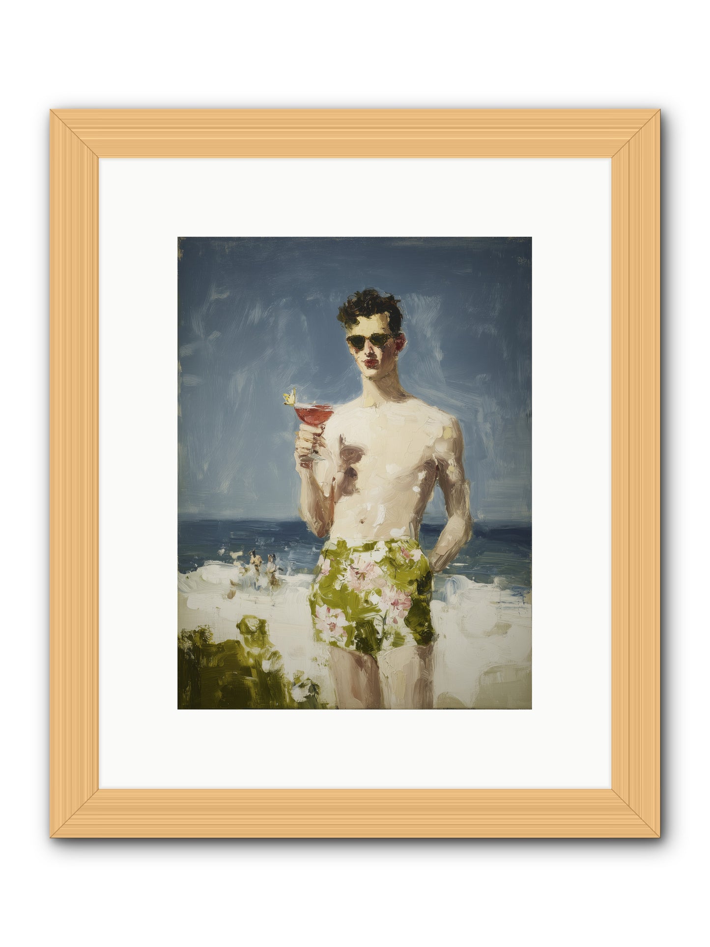 Golden Wishes -- Framed Print - Natural 9x12