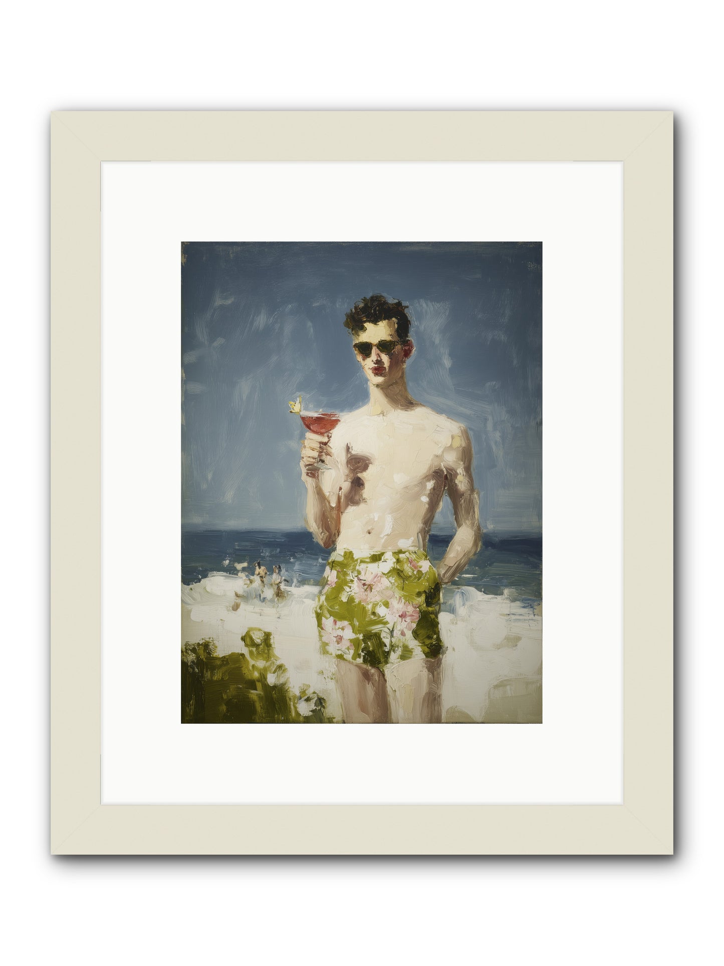 Golden Wishes -- Framed Print - White 9x12