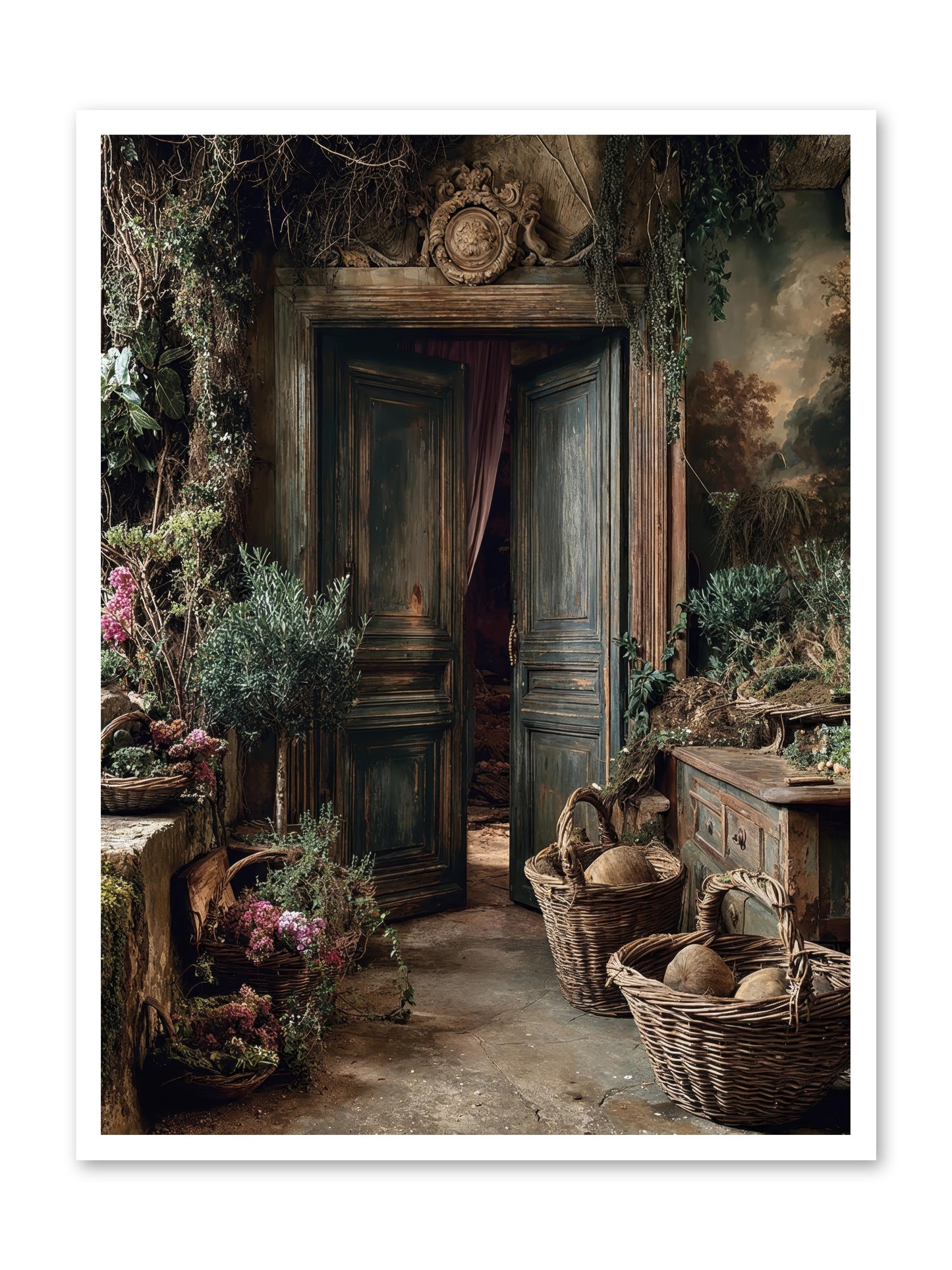 Golden hour abundance -- Loose Canvas Print 30x40