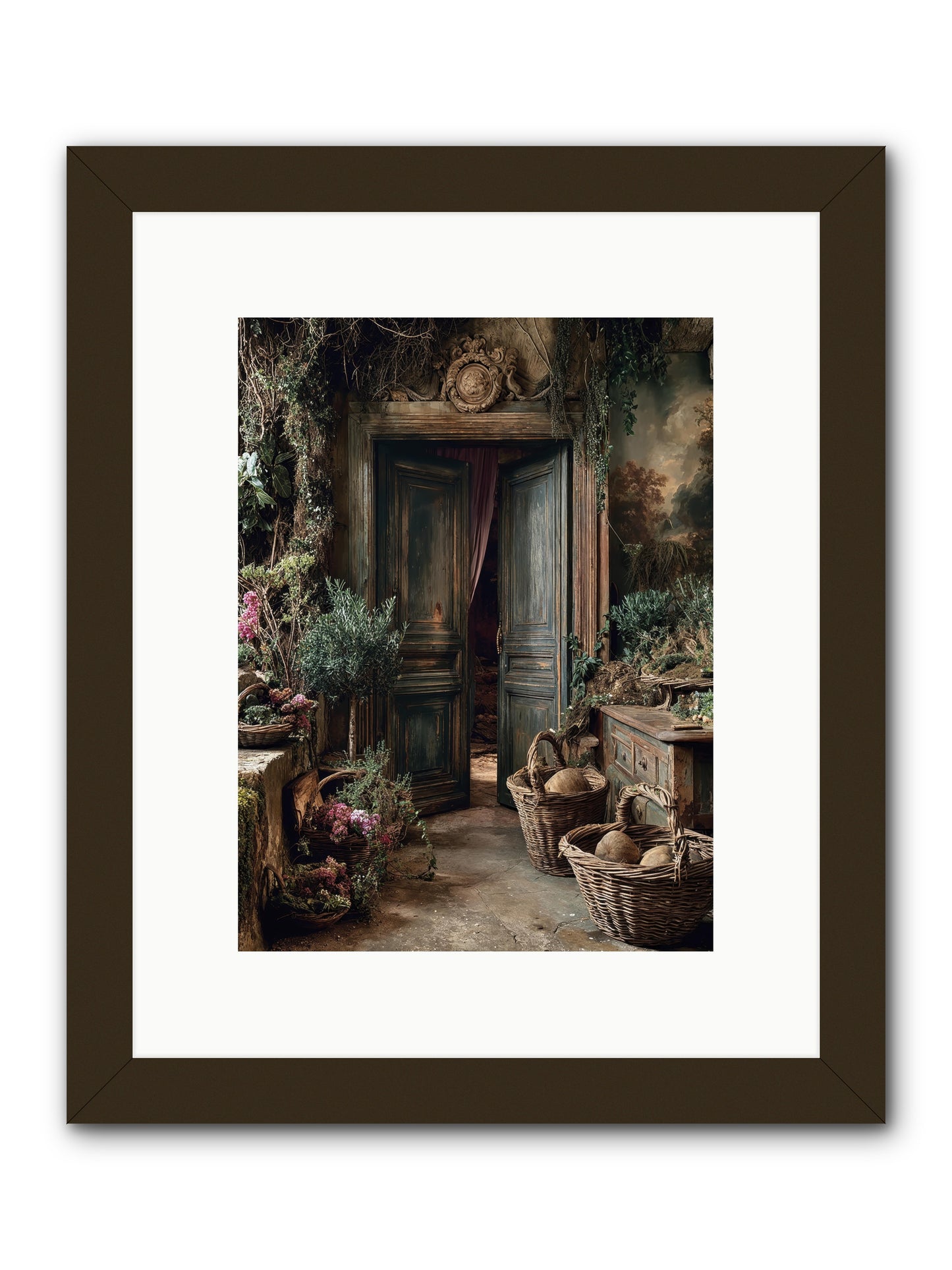 Golden hour abundance -- Framed Print - Black 9x12