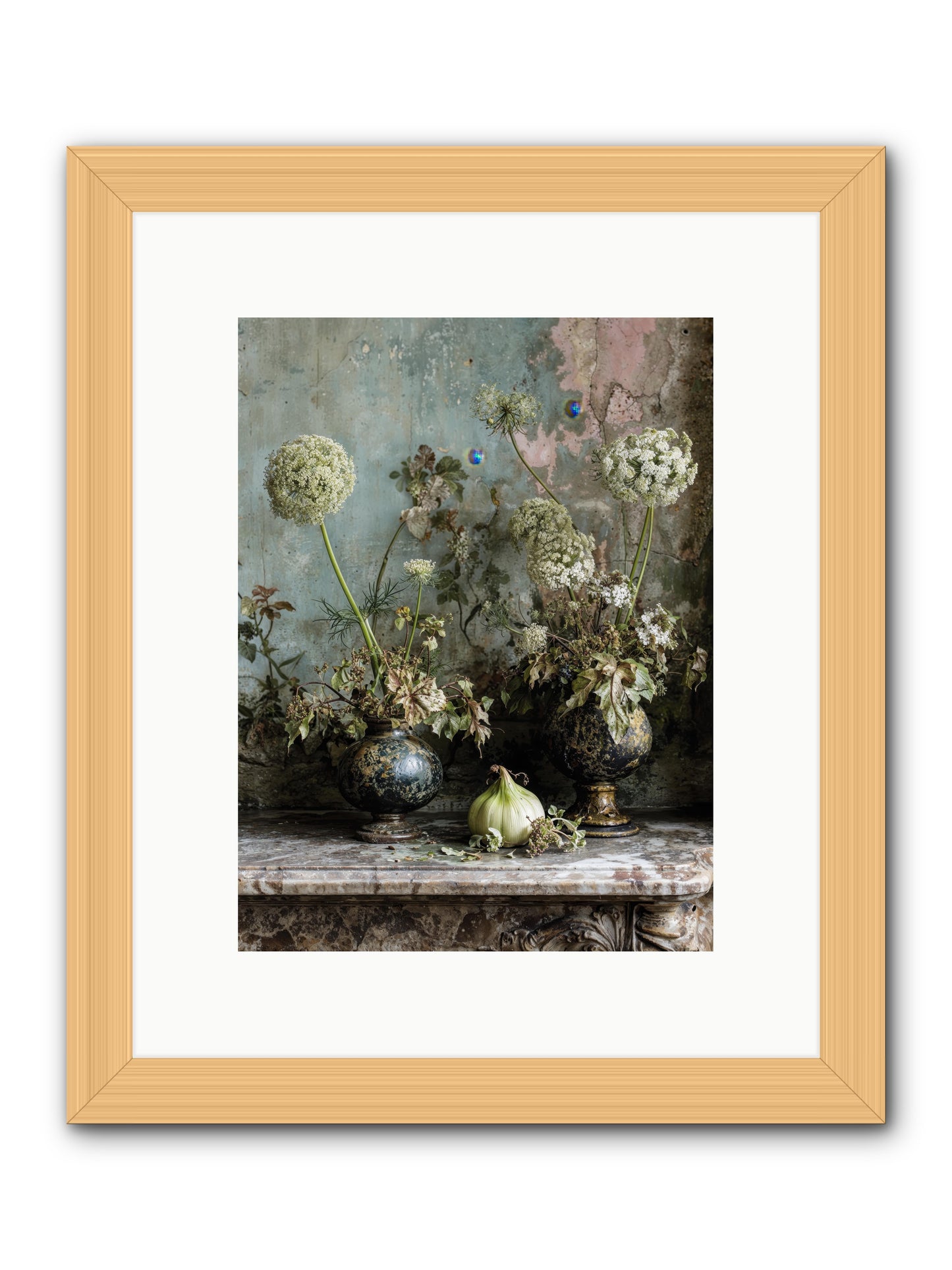 Goldfade -- Framed Print - Natural 9x12