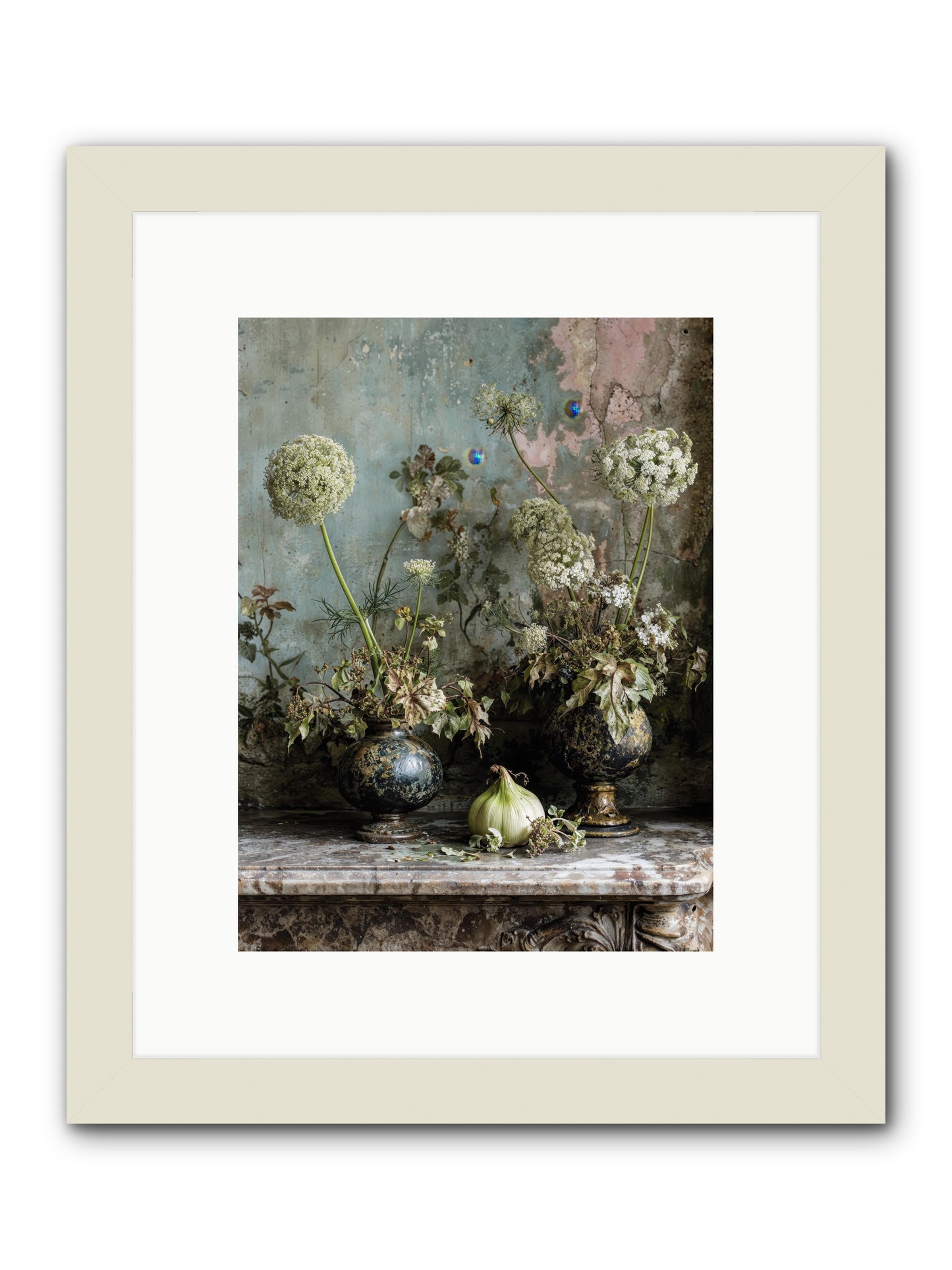 Goldfade -- Framed Print - White 9x12