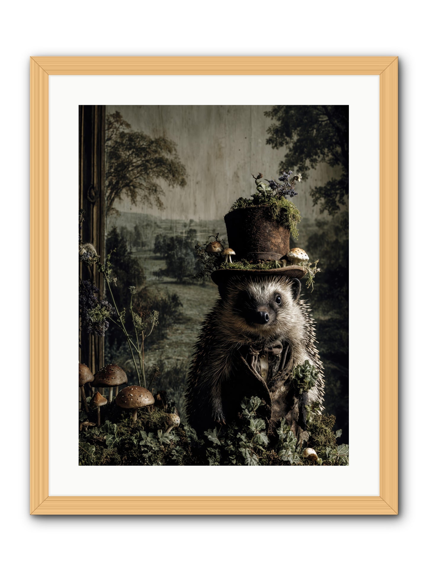 Goldfinch -- Framed Print - Natural 18x24
