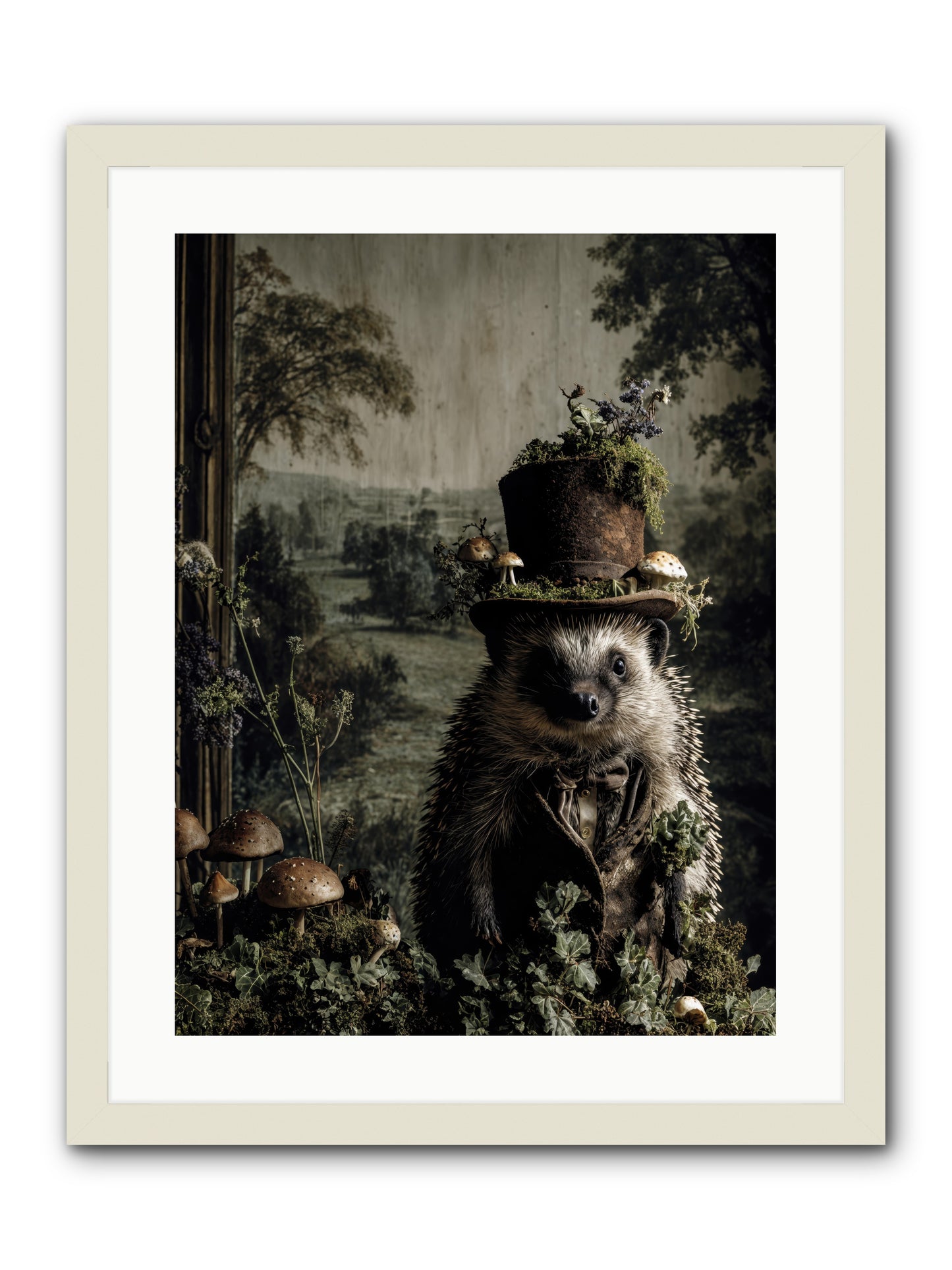 Goldfinch -- Framed Print - White 18x24