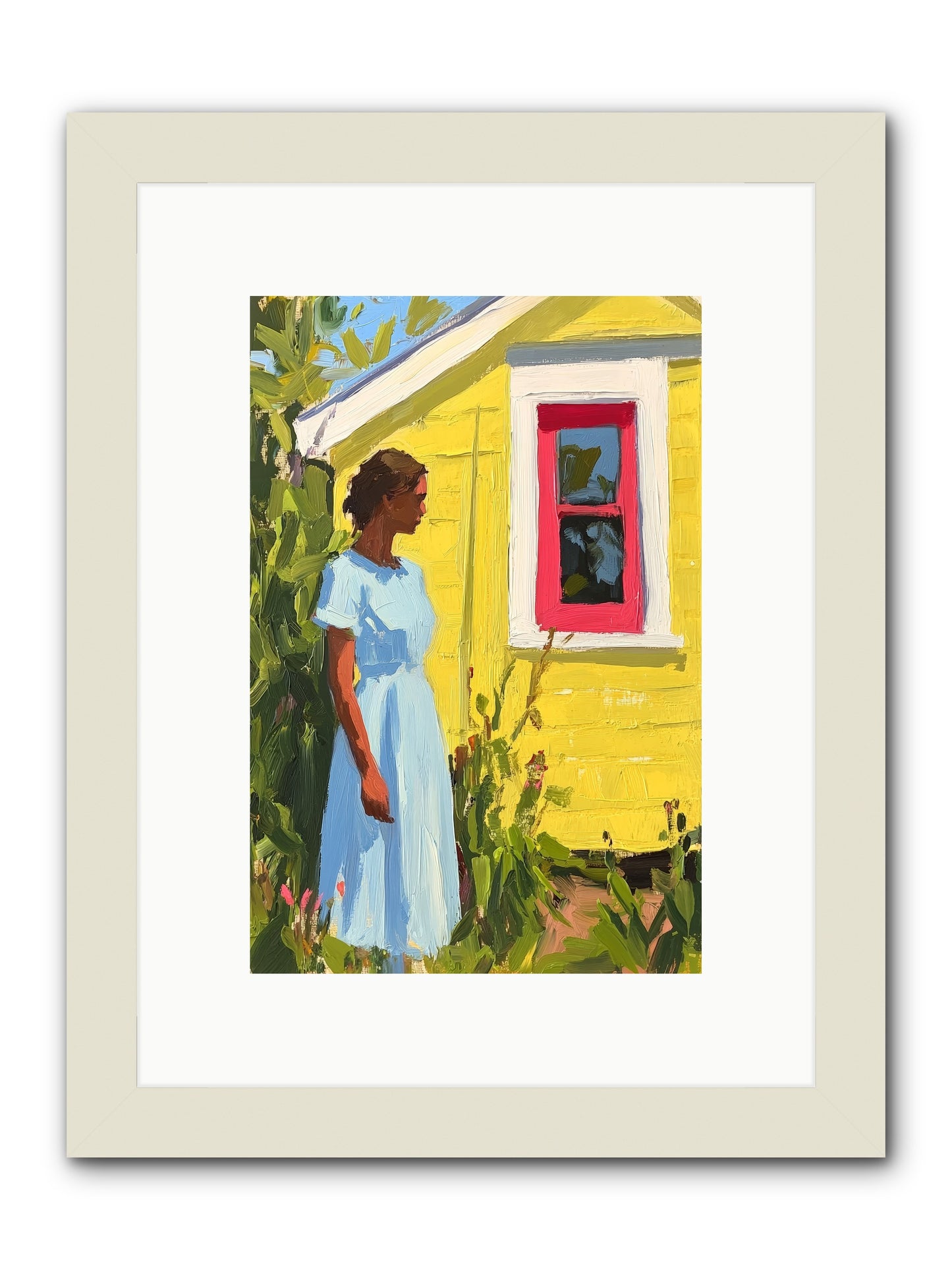Goldfinch's Maritime Manor -- Framed Print - White 8x12