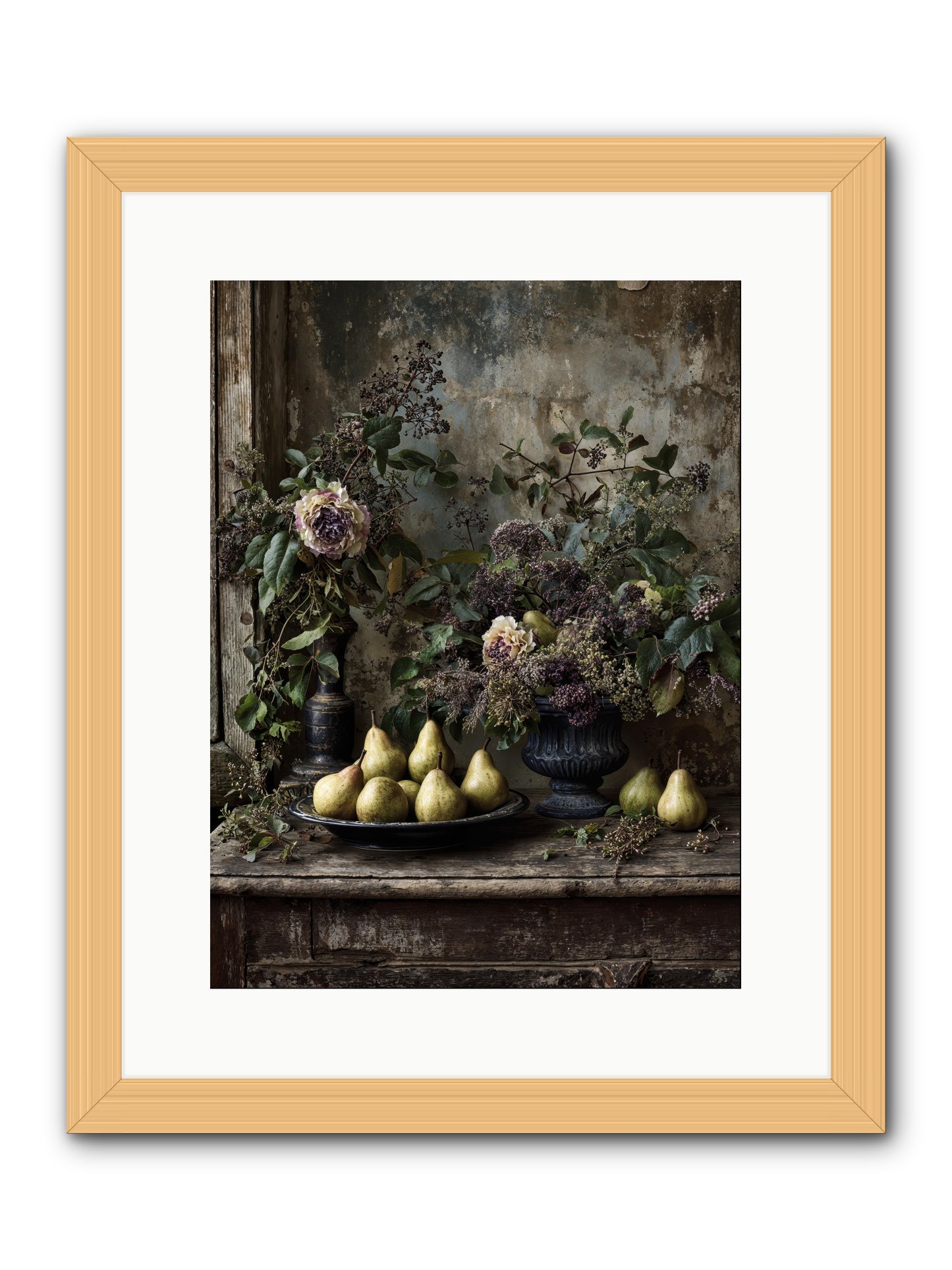 Goldlit -- Framed Print - Natural 12x16