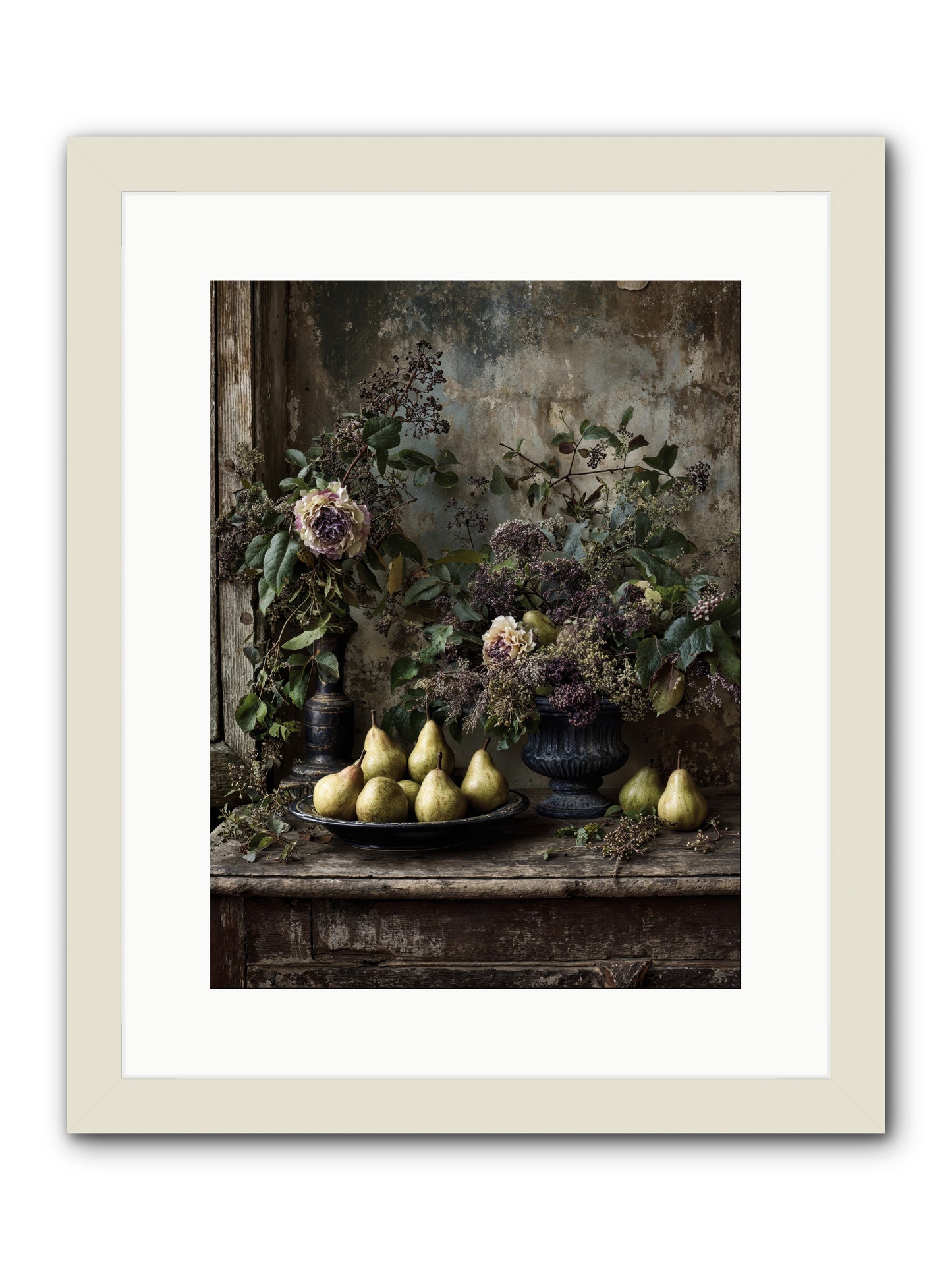 Goldlit -- Framed Print - White 12x16