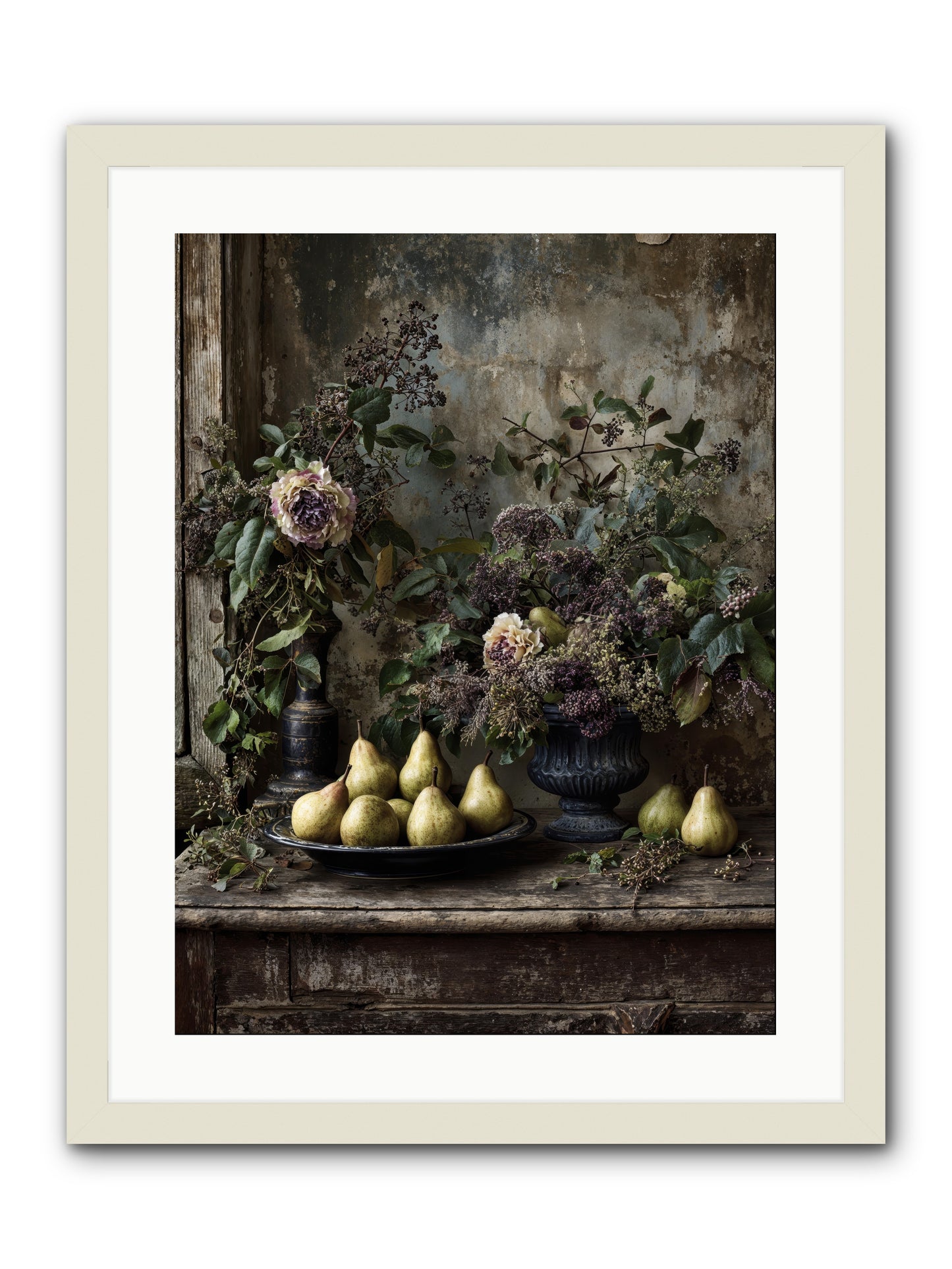 Goldlit -- Framed Print - White 18x24